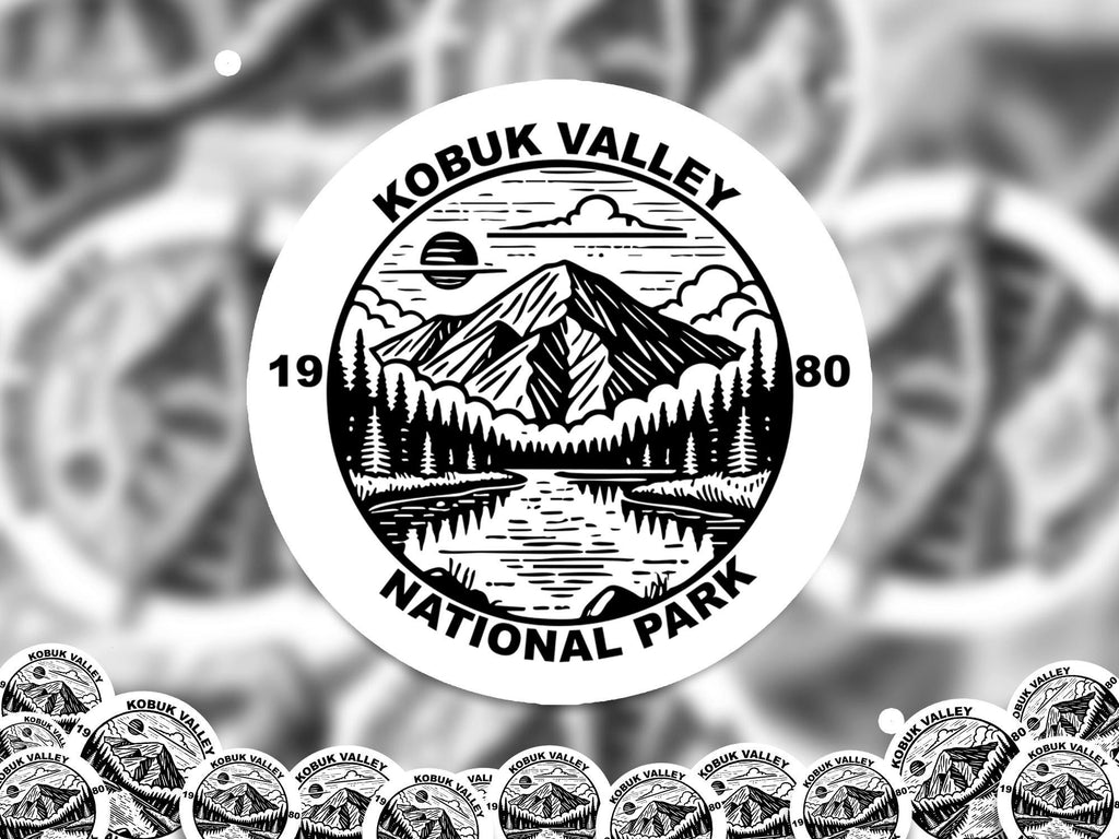 Kobuk Valley National Park Sticker, Kiss-Cut Vinyl, Waterproof USA Decal Badge Collection