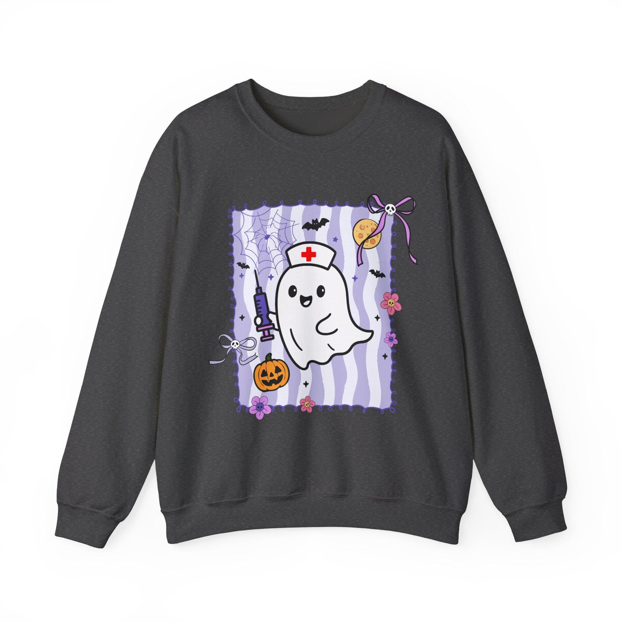 Ghost Nurse Cute Halloween Sweatshirt, Halloween Gift for Nurse Sweater, Nurse Spooky , Nurse Halloween Boo Boo Crew