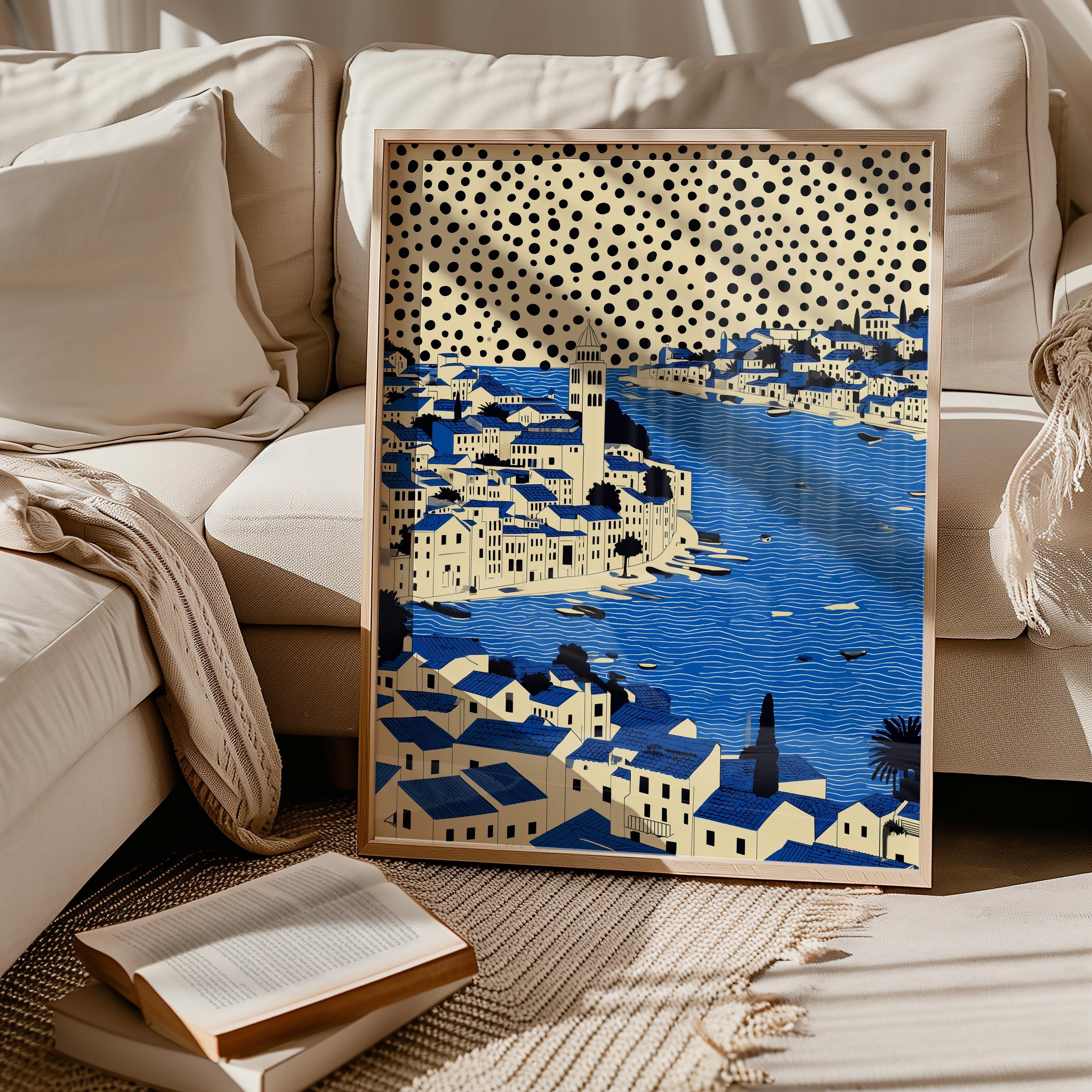 Split Croatia Wall Art Print, Pop Art Modern Large Size Poster Travel Gift Canvas