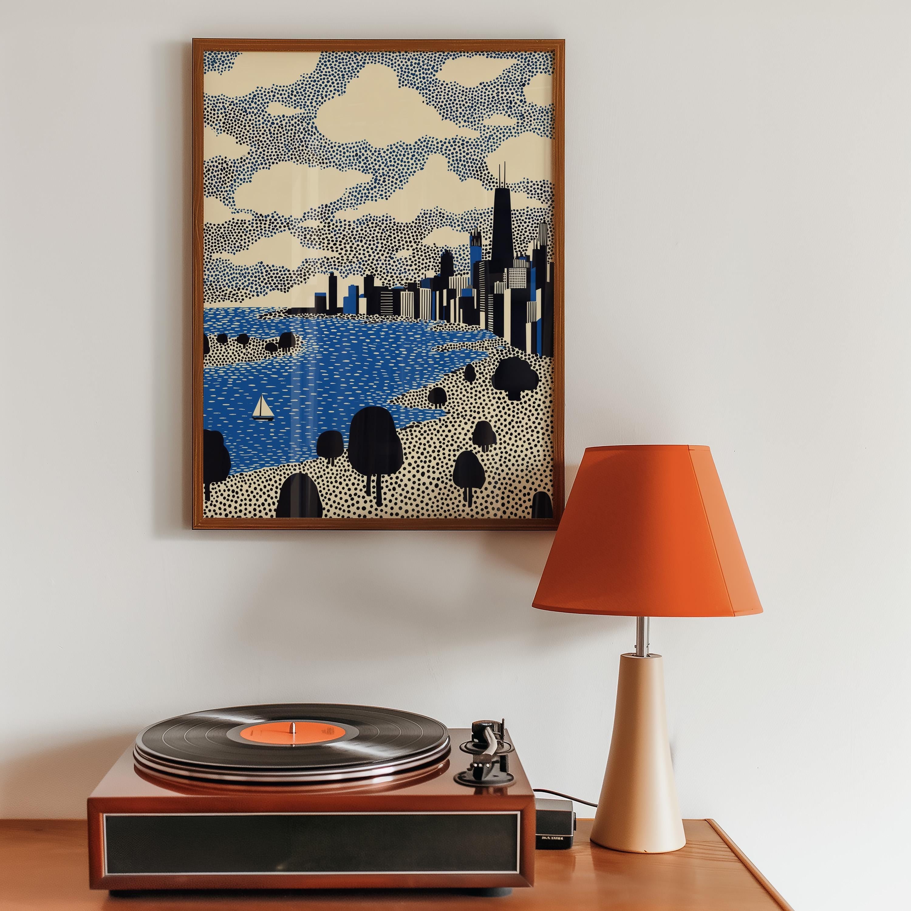 Chicago Illinois Wall Art Print, Pop Art Modern Poster Travel gift