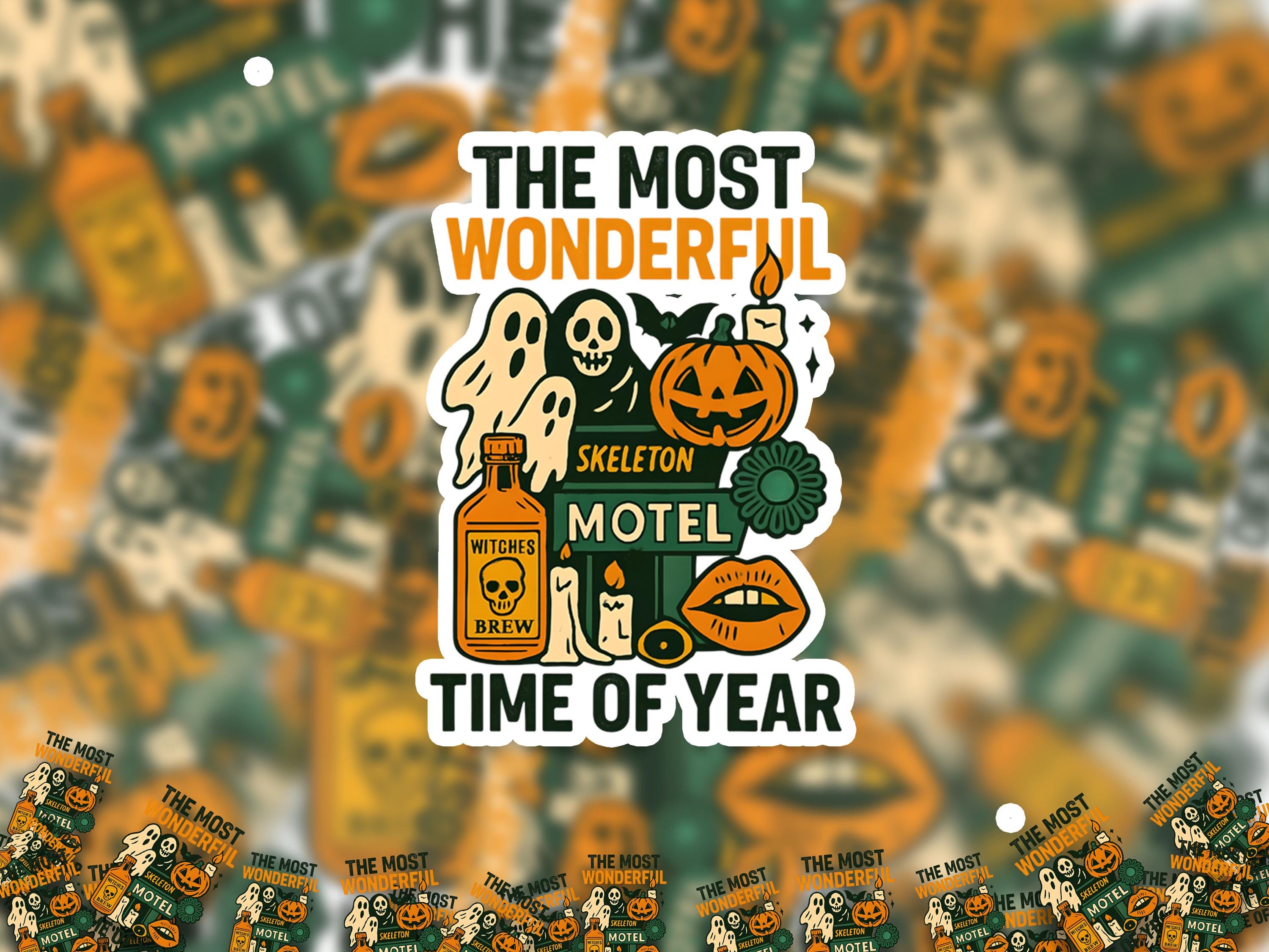 Retro Halloween Sticker: Spooky Vintage Decal, Water Resistant