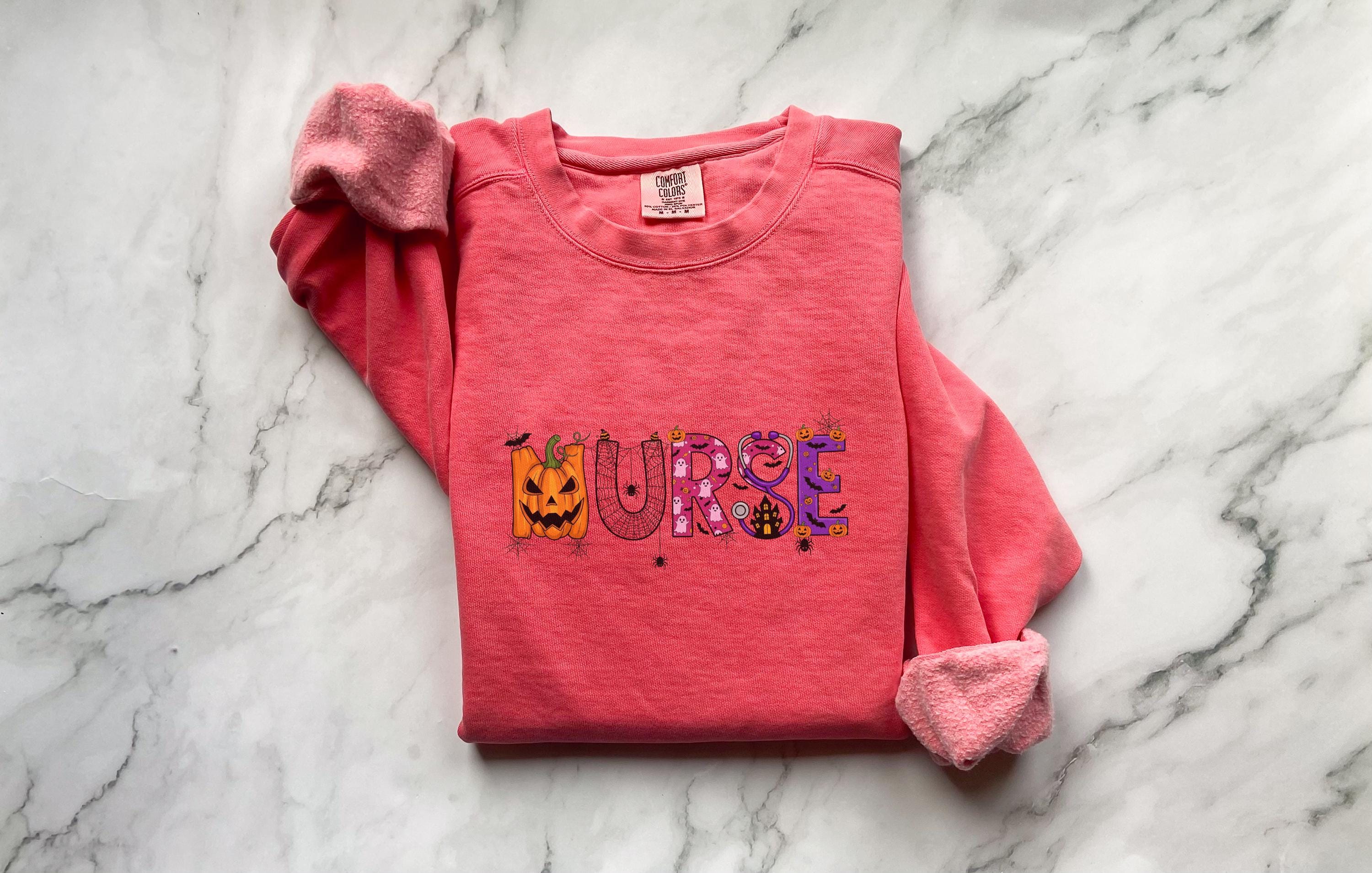 Cute RN Halloween Sweatshirt, Spooky Nurse Shirt, Halloween Nurse Sweatshirt, Nurse  Tee, Halloween Gift Gift for nurse, Cute ghosts