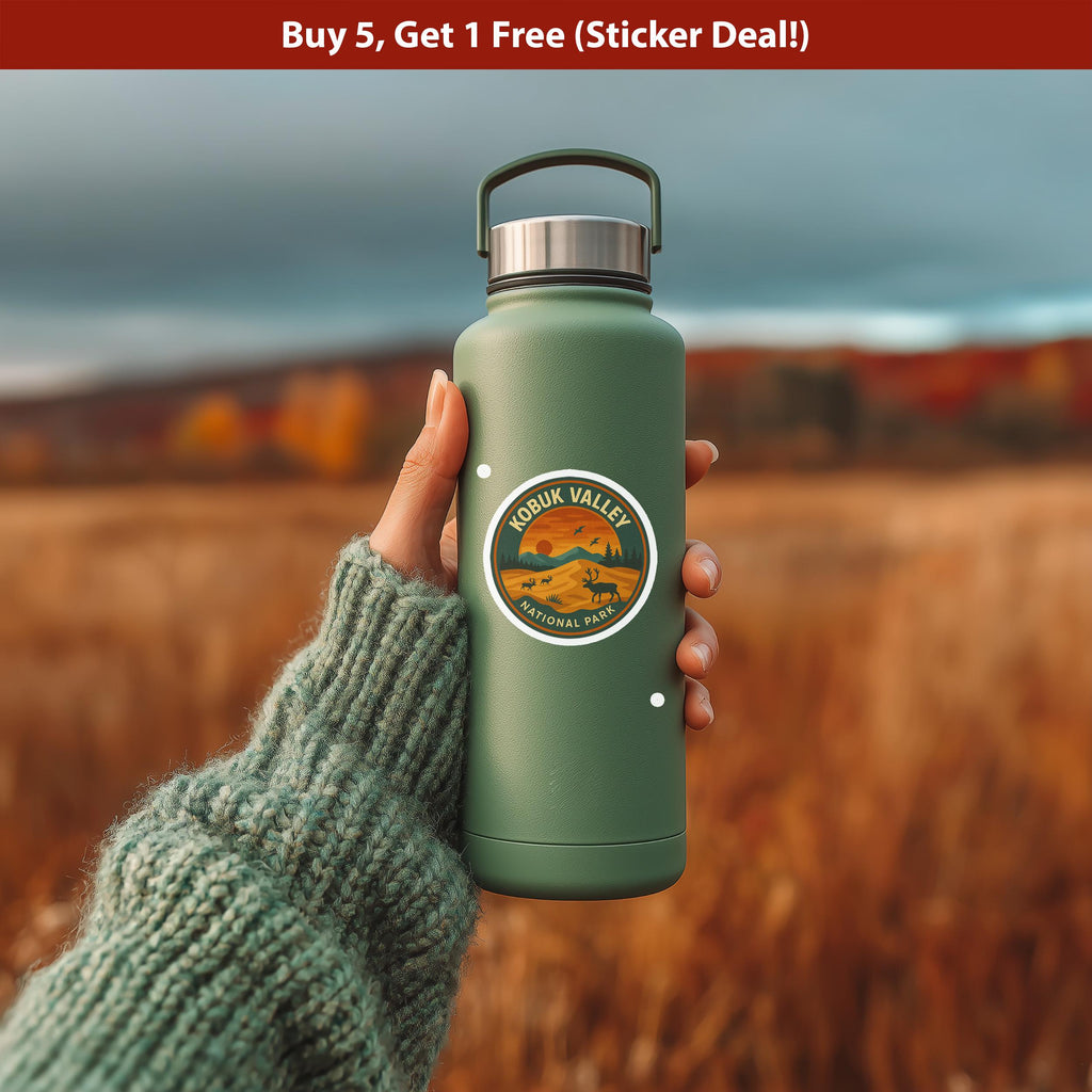 Kobuk Valley National Park Sticker, Retro Vinyl Waterproof Decal, Vintage USA Travel Collection