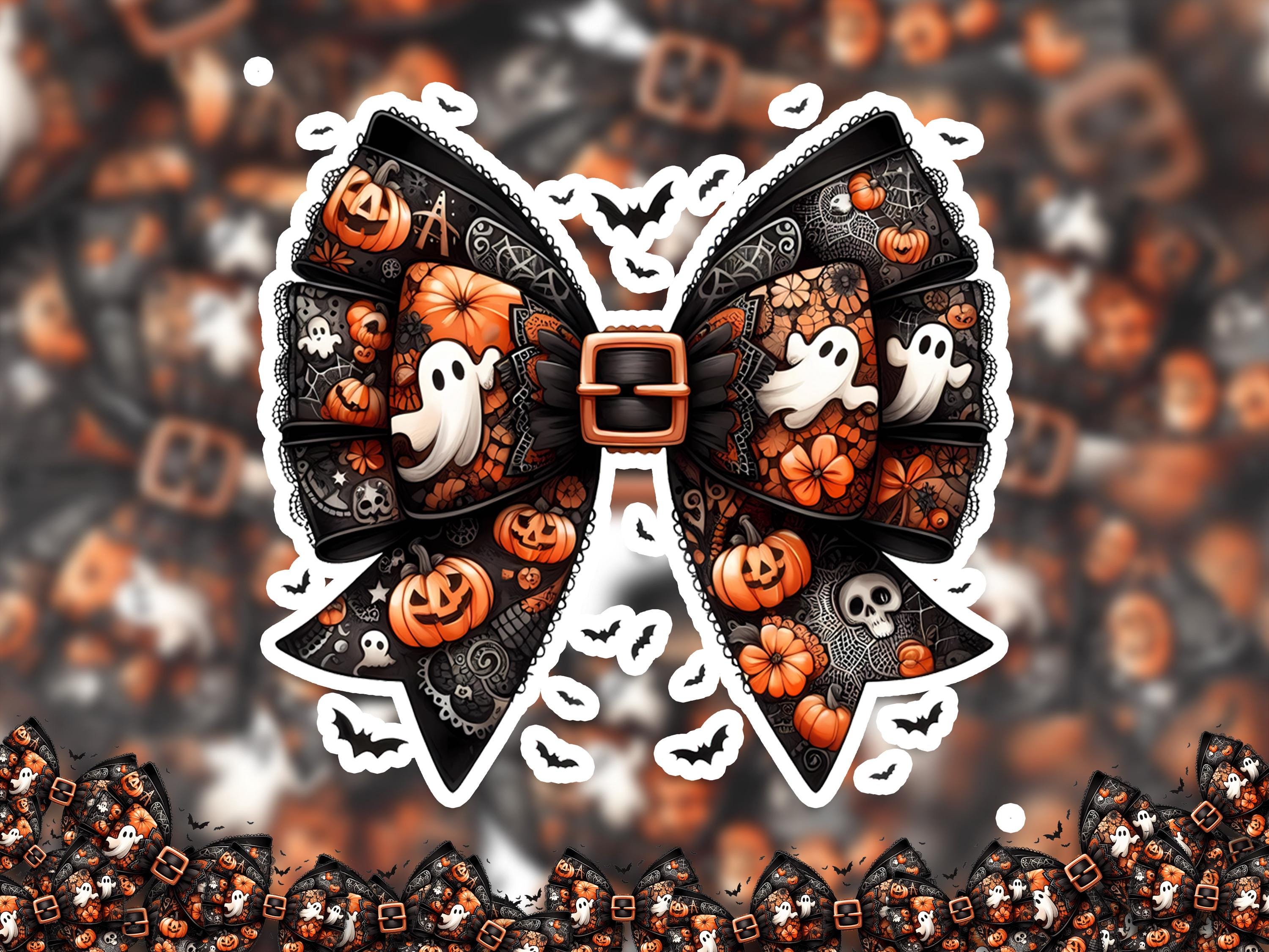 Halloween Ghost Pumpkin Skeleton Sticker: Spooky Laptop, Water Bottle Decal