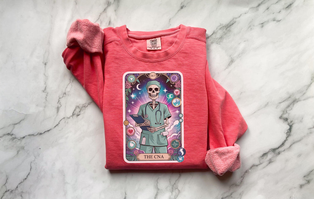 CNA Halloween Nurse SweatShirt, Skeleton Nurse Coffee Tee, Spooky Nurse Fall shirt, certified nurse assistant, Spooky Gift for nurse