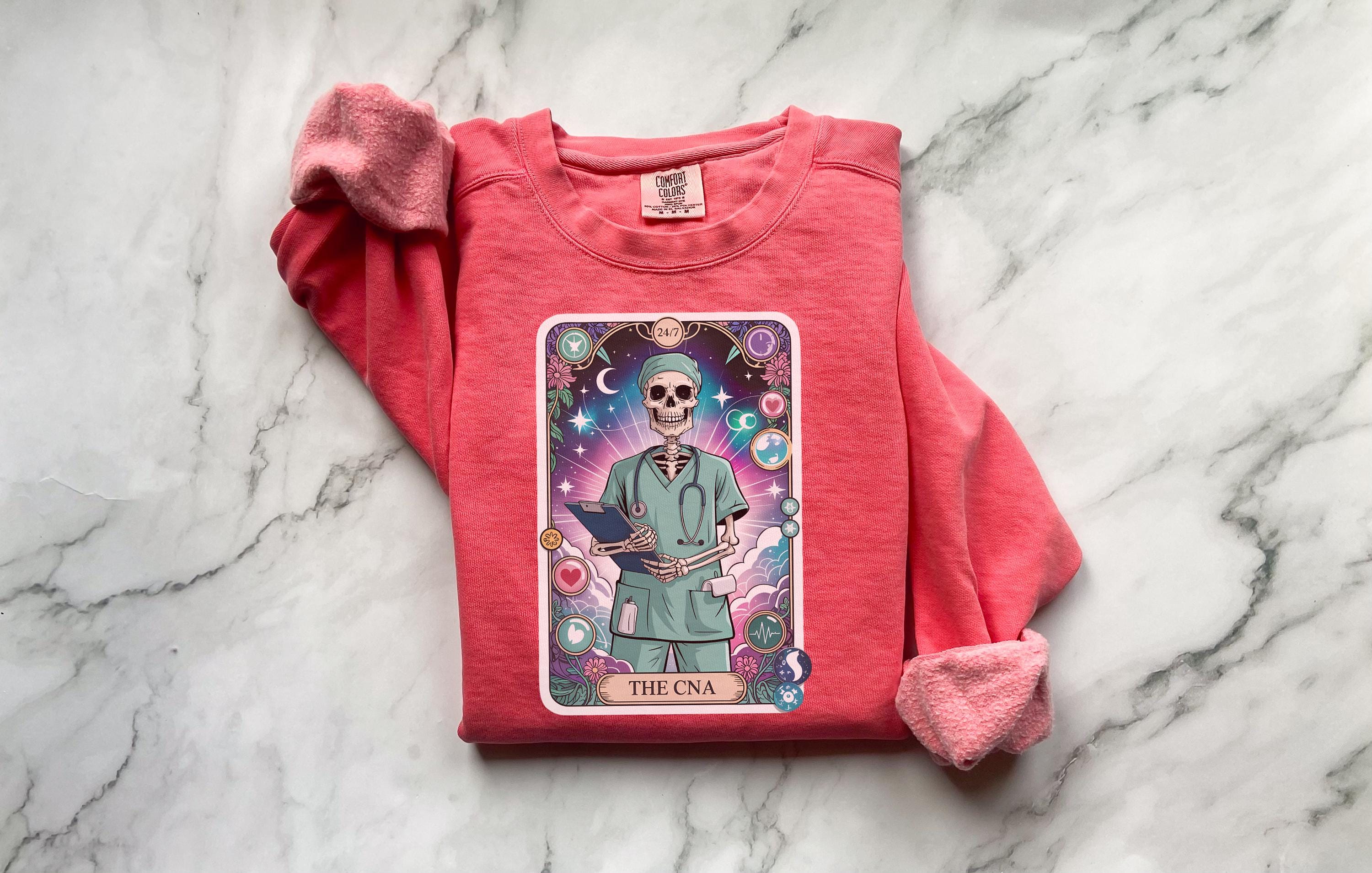 CNA Halloween Nurse SweatShirt, Skeleton Nurse Coffee Tee, Spooky Nurse Fall shirt, certified nurse assistant, Spooky Gift for nurse