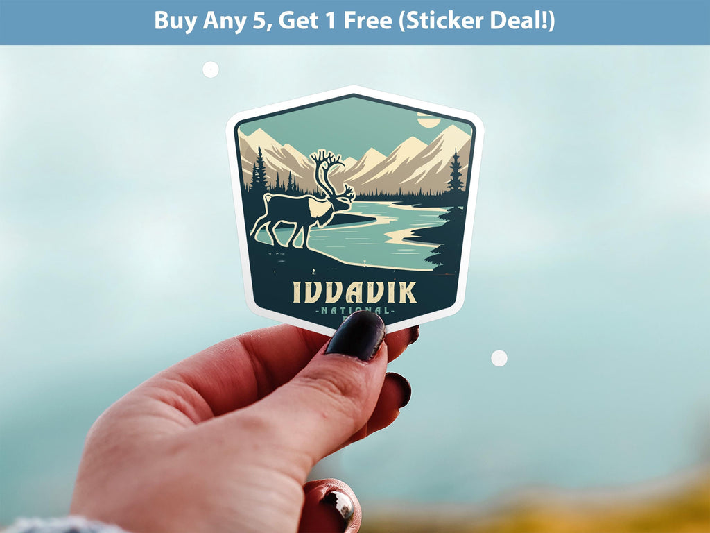 Ivvavik National Park Sticker, Vinyl Canada Yukon, Retro Water Bottle Decal Hiking