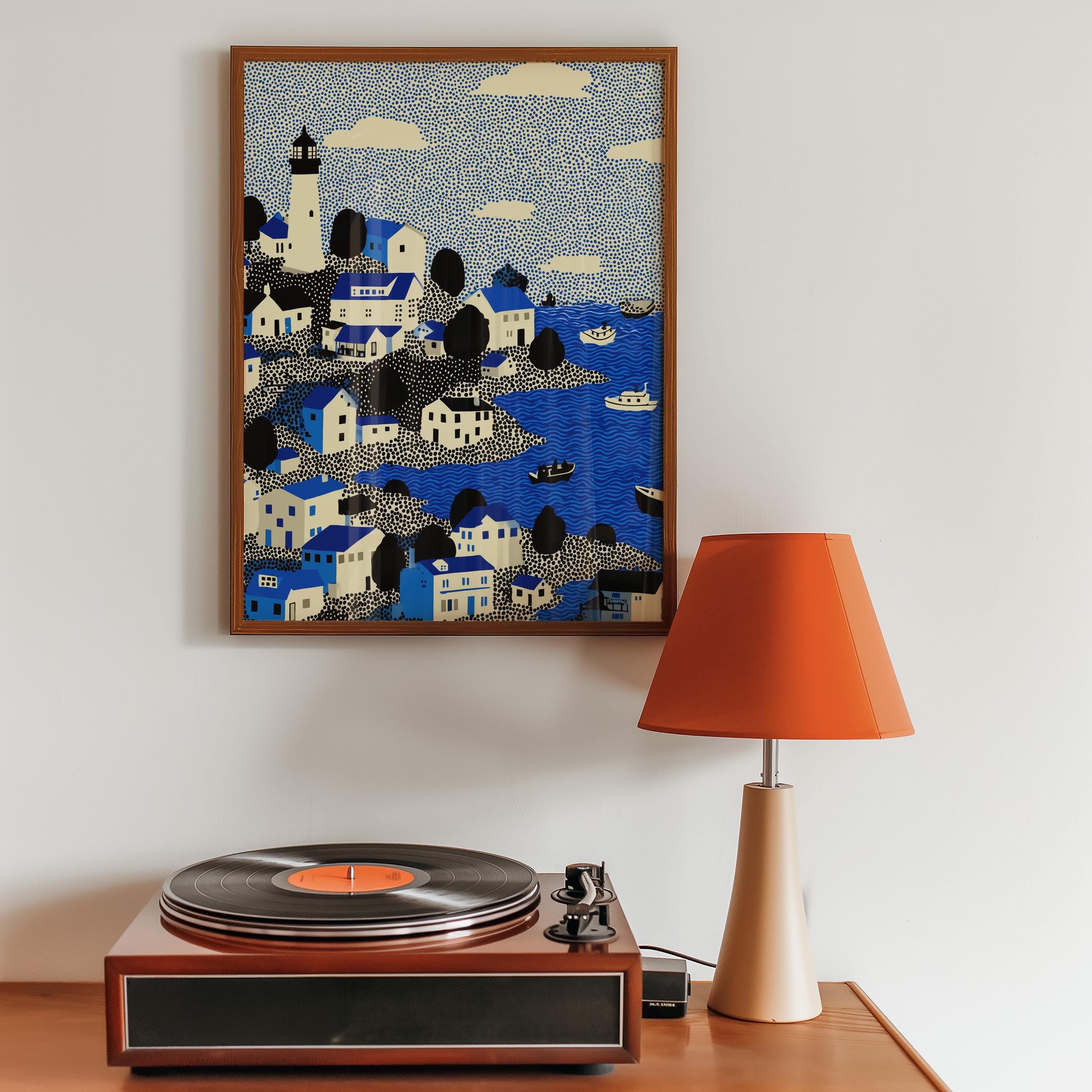 Portland Maine Wall Art Print, Pop Art Modern Large Size Poster Travel Gift Canvas