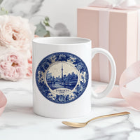 Toronto Canada Mug, Custom Delft Style cup, Personalized Vintage Travel City Gift