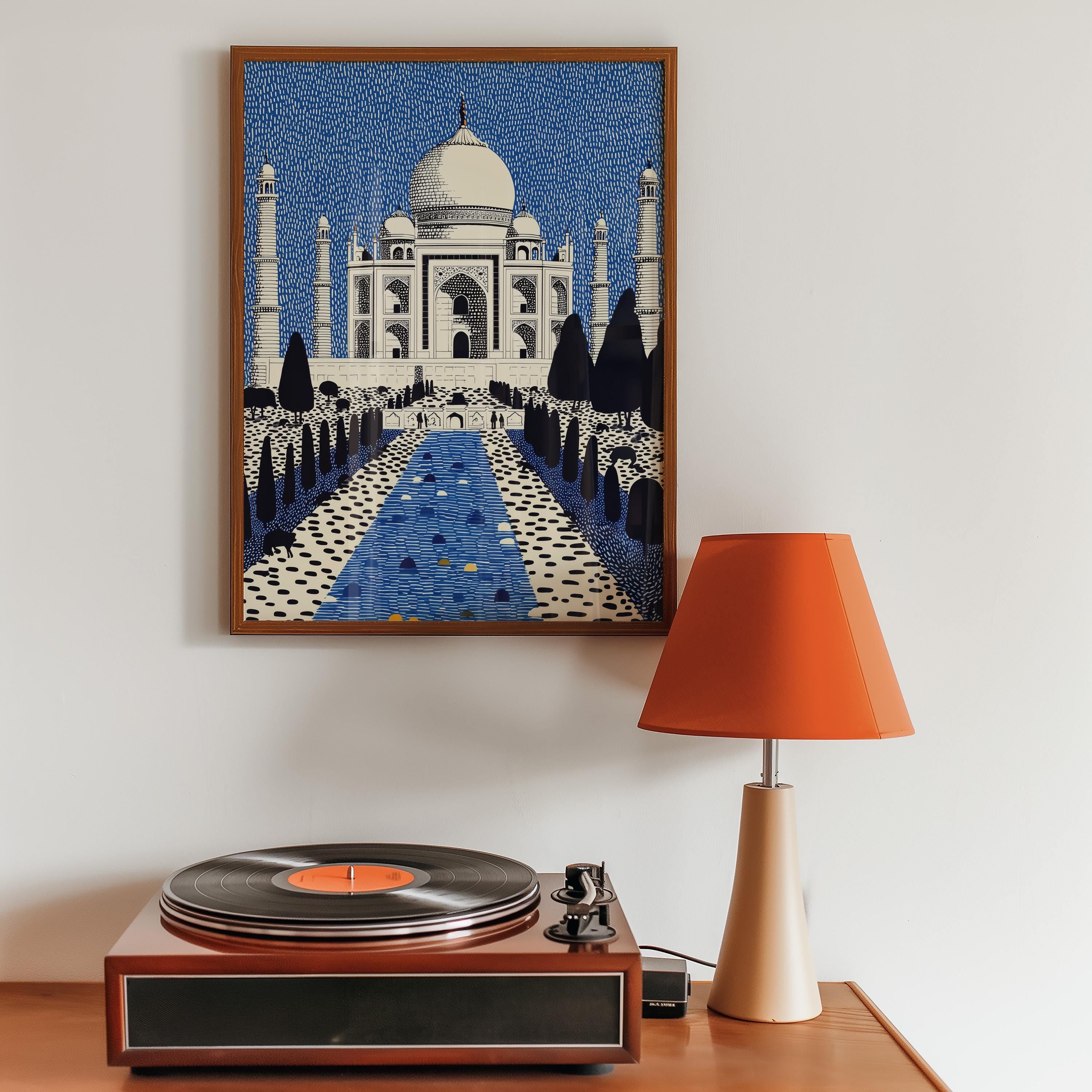 Taj Mahal Print, Pop Art Modern Wall Art Poster India Travel gift