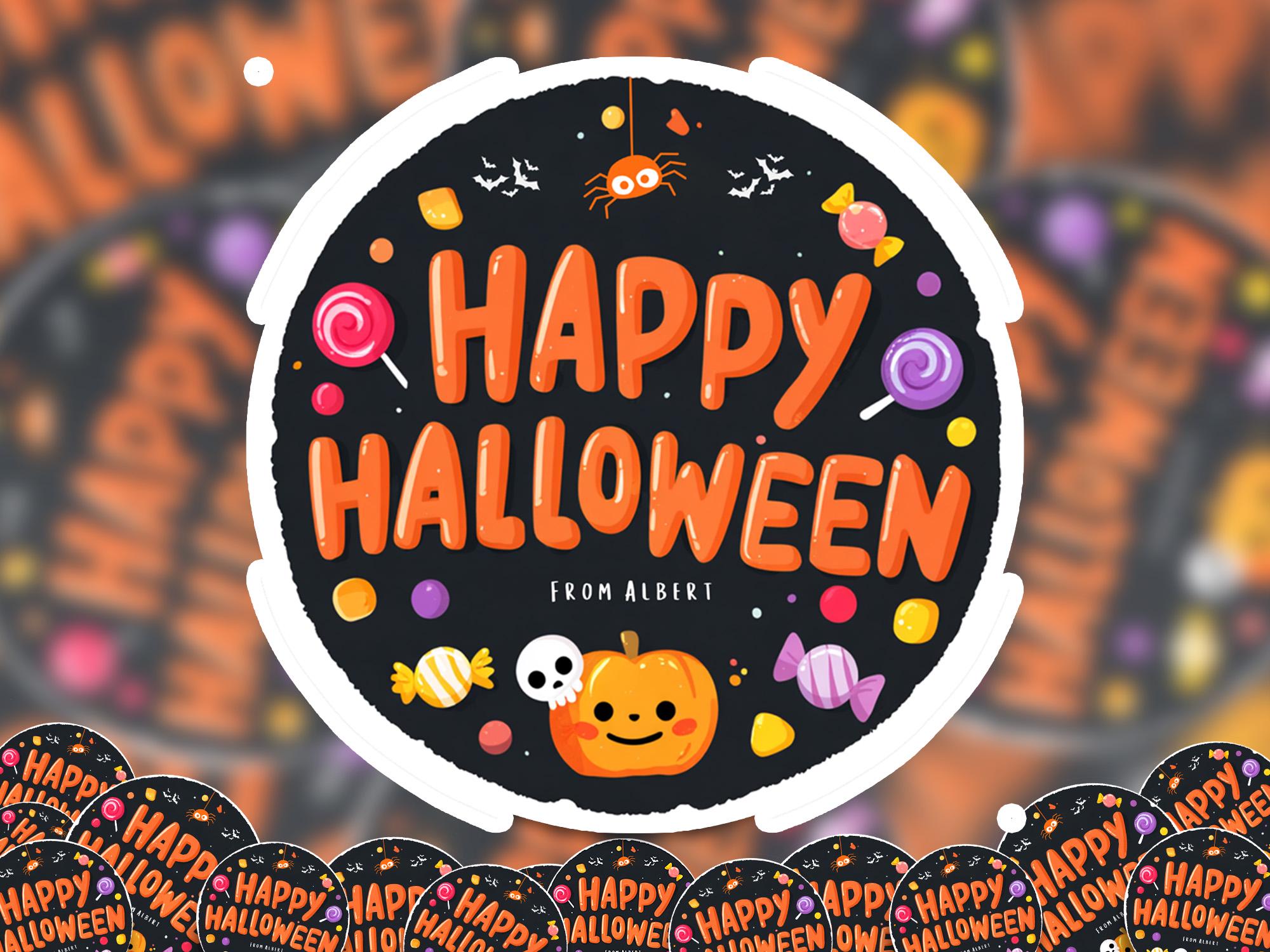 Custom Halloween Sticker: Personalized Waterproof Vinyl Decal