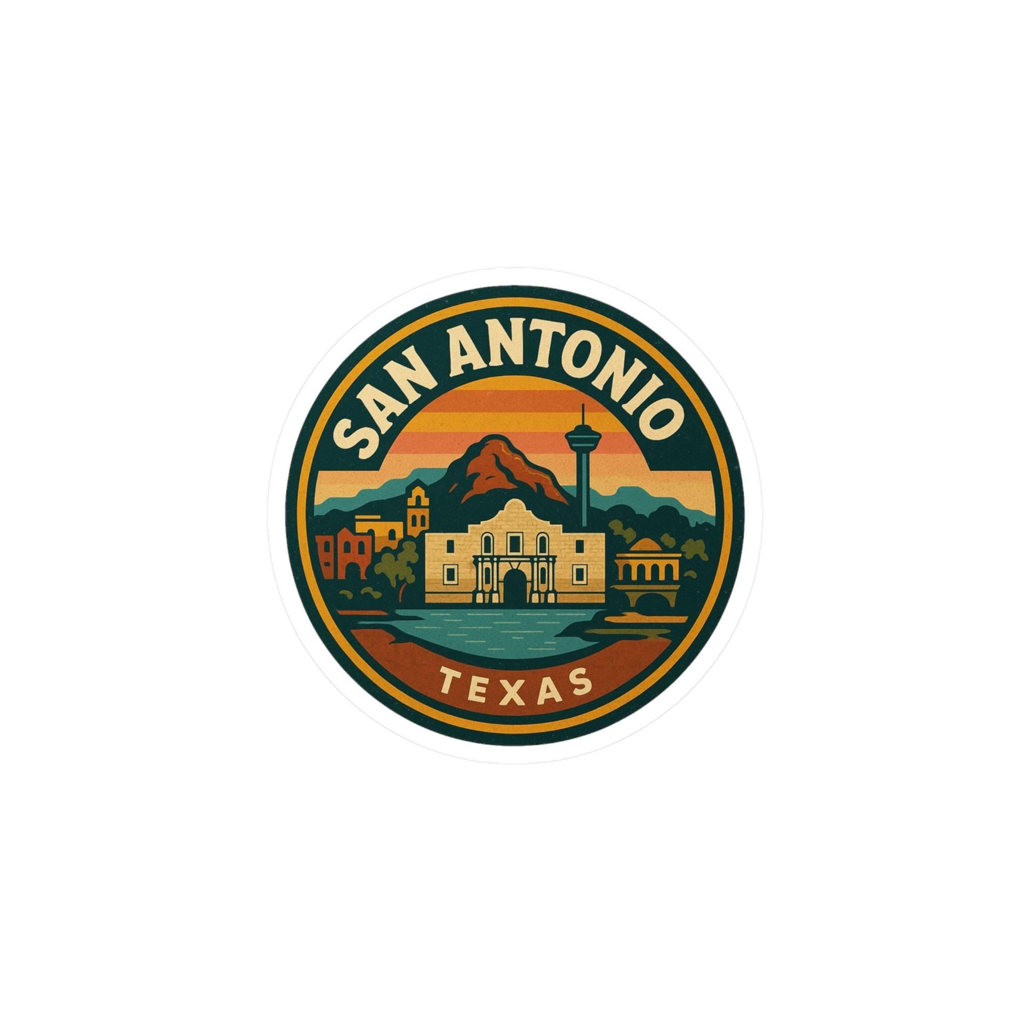 San Antonio Texas Sticker: Waterproof Vinyl Decal for Tumbler, Laptop