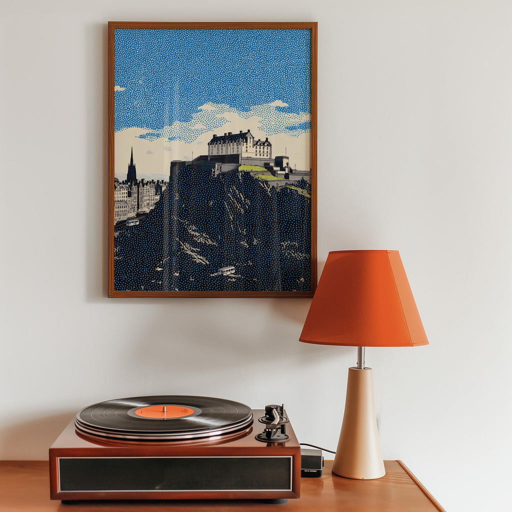 Edinburgh Scotland Wall Art Print, Pop Art Modern Large Size Poster Travel Gift Canvas