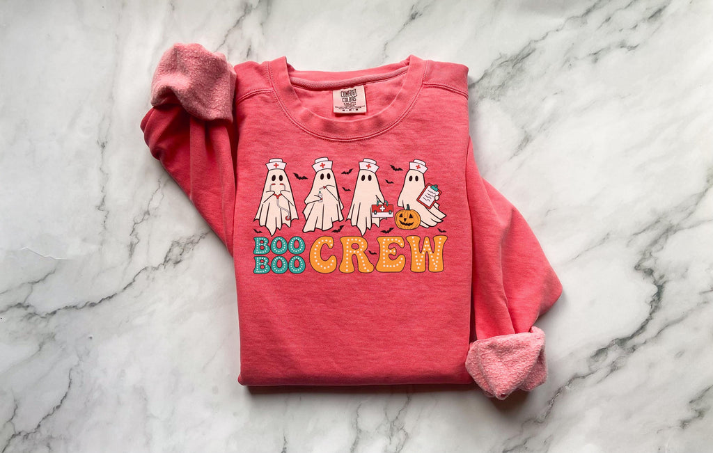 Boo Boo Crew Halloween Nurse Sweatshirt: Spooky Medical Shirt