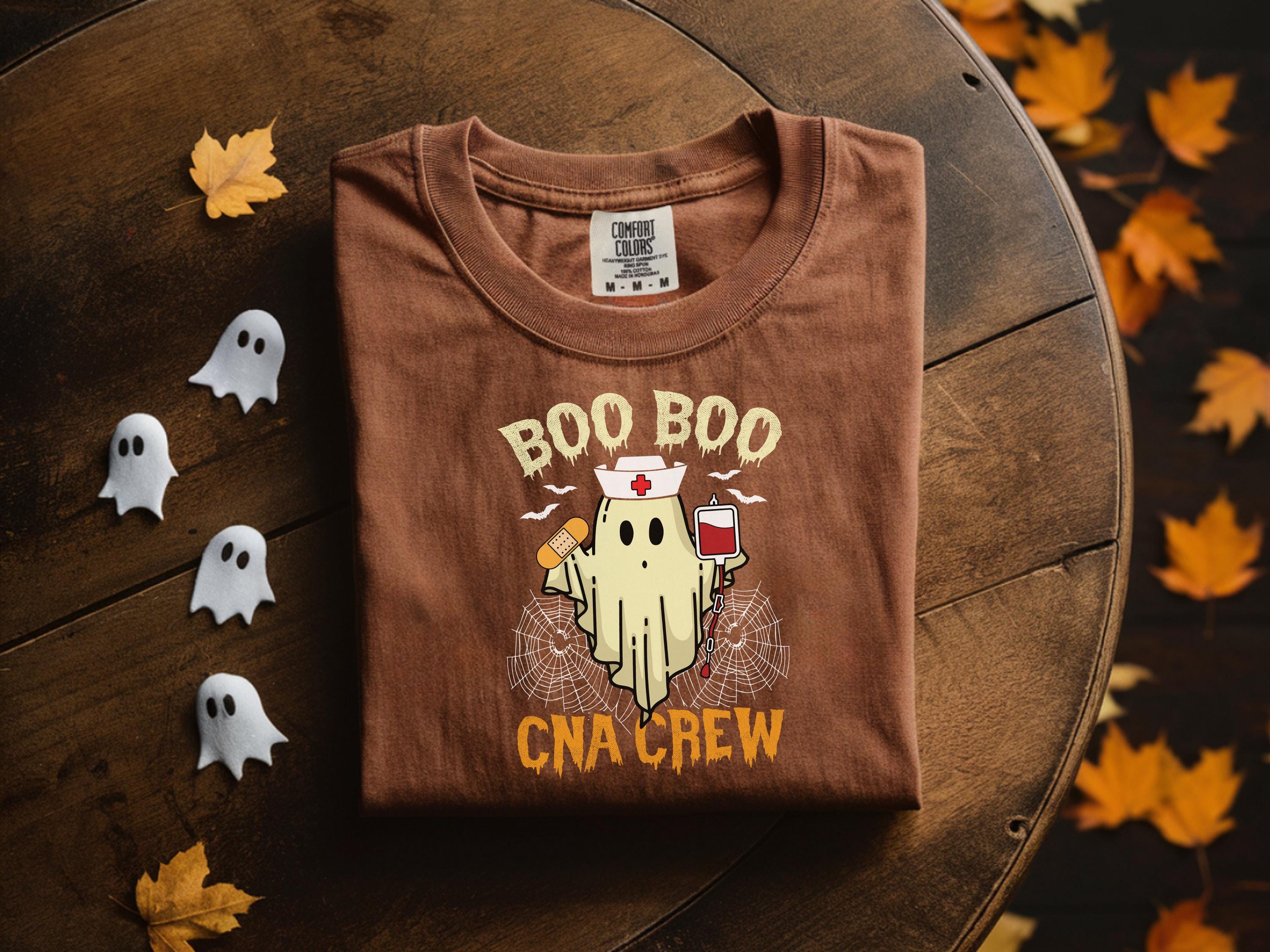 CNA Boo Boo Crew Halloween Nurse shirt, Medical crew Cute Ghost Sweatshirt, Funny Fall Spooky Season Gift for Nurse or Healthcare Worker