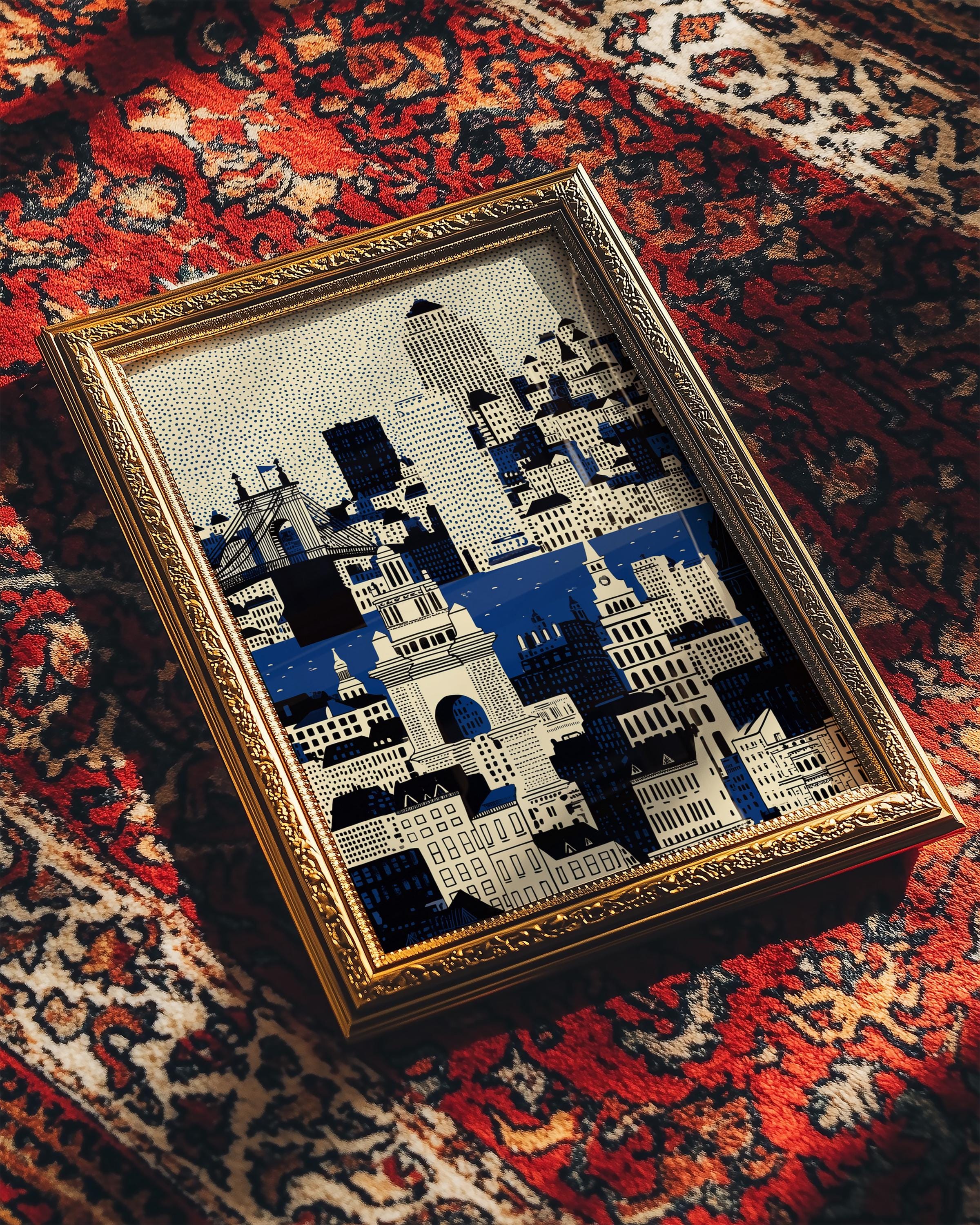 Cincinnati Ohio Wall Art Print, Pop Art Modern Poster Travel gift