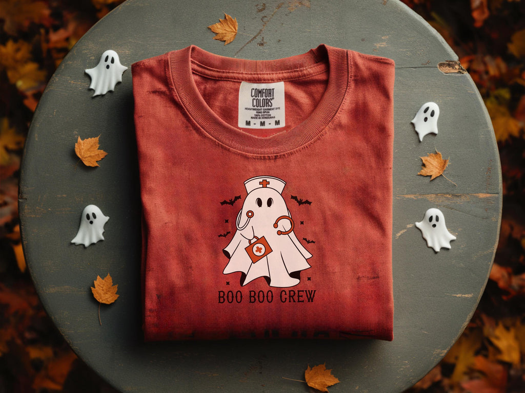 Spooky Ghost Nurse Sweatshirt: Halloween Boo Crew Medical Gift