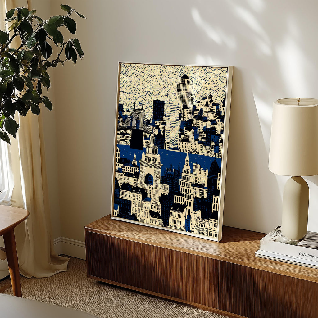 Cincinnati Ohio Wall Art Print, Pop Art Modern Poster Travel gift