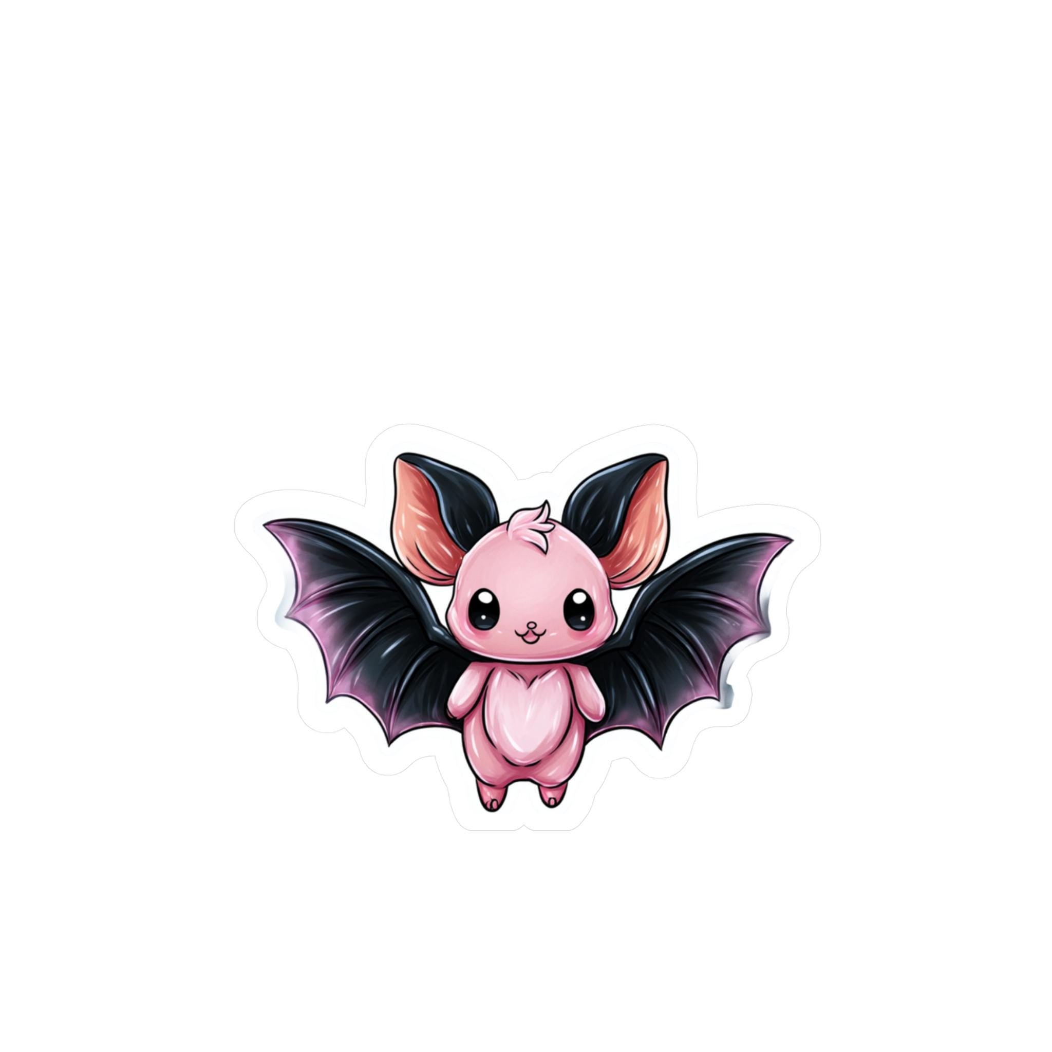 Kawaii Bat Halloween Stickers: Waterproof Vinyl Decals for Laptop & Tumbler