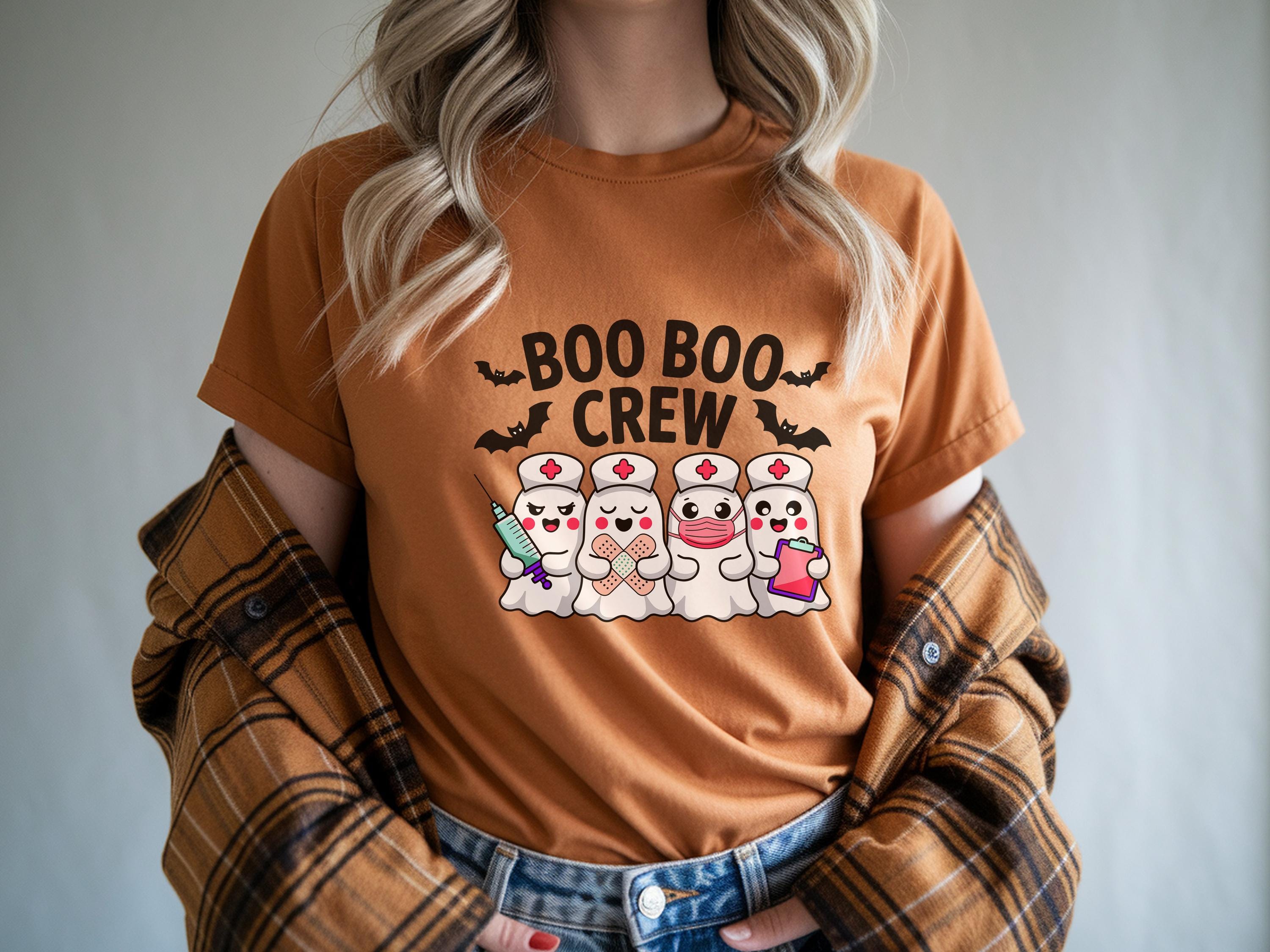 Spooky Halloween Boo Boo Crew Nurse shirt, Medical crew Cute Ghost sweatShirt, Funny Fall Spooky Season Gift for Nurse or Healthcare Worker