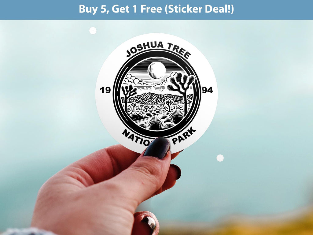 Joshua tree National Park Sticker, Kiss-Cut Vinyl, Waterproof USA Decal Badge Collection