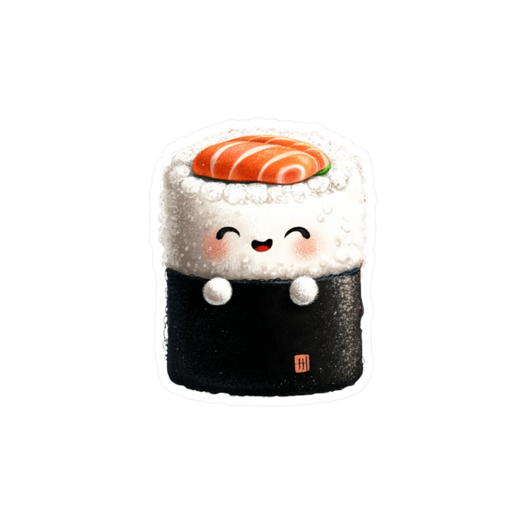 Kawaii Sushi Maki Sticker: Waterproof Vinyl Decal for Laptop & Tumbler