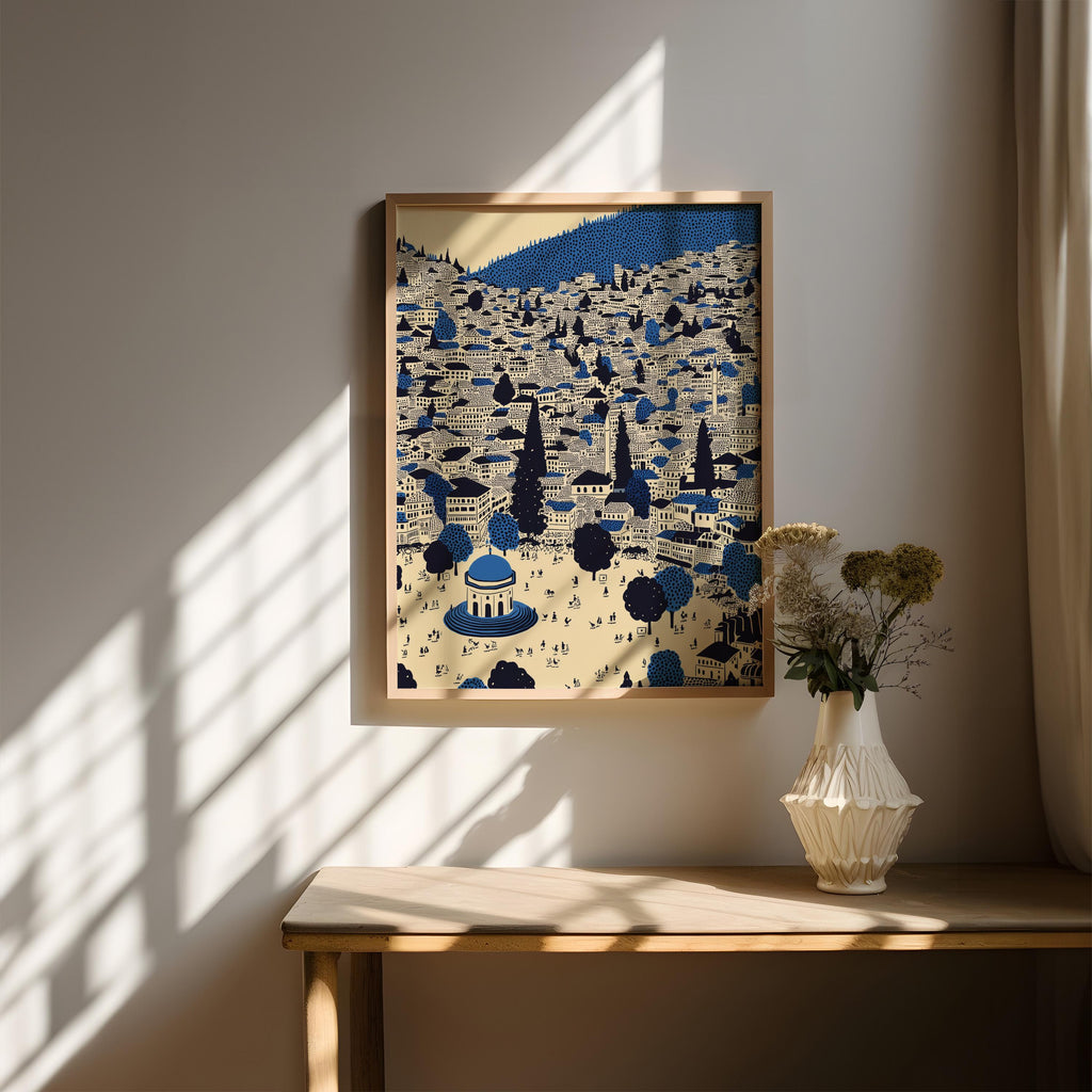 Sarajevo Wall Art Print, Pop Art Modern Poster Bosnia Travel Gift Canvas
