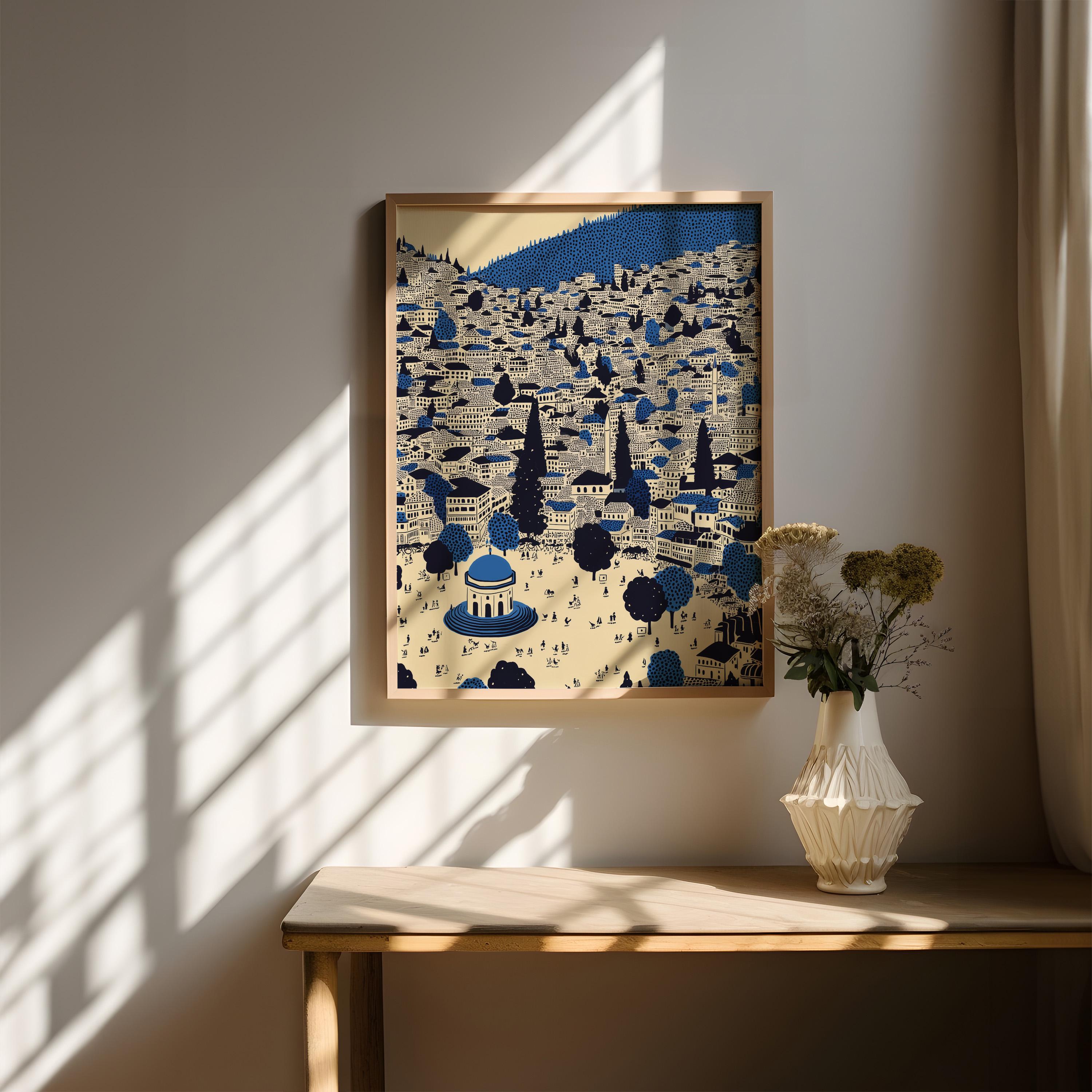 Sarajevo Wall Art Print, Pop Art Modern Poster Bosnia Travel Gift Canvas