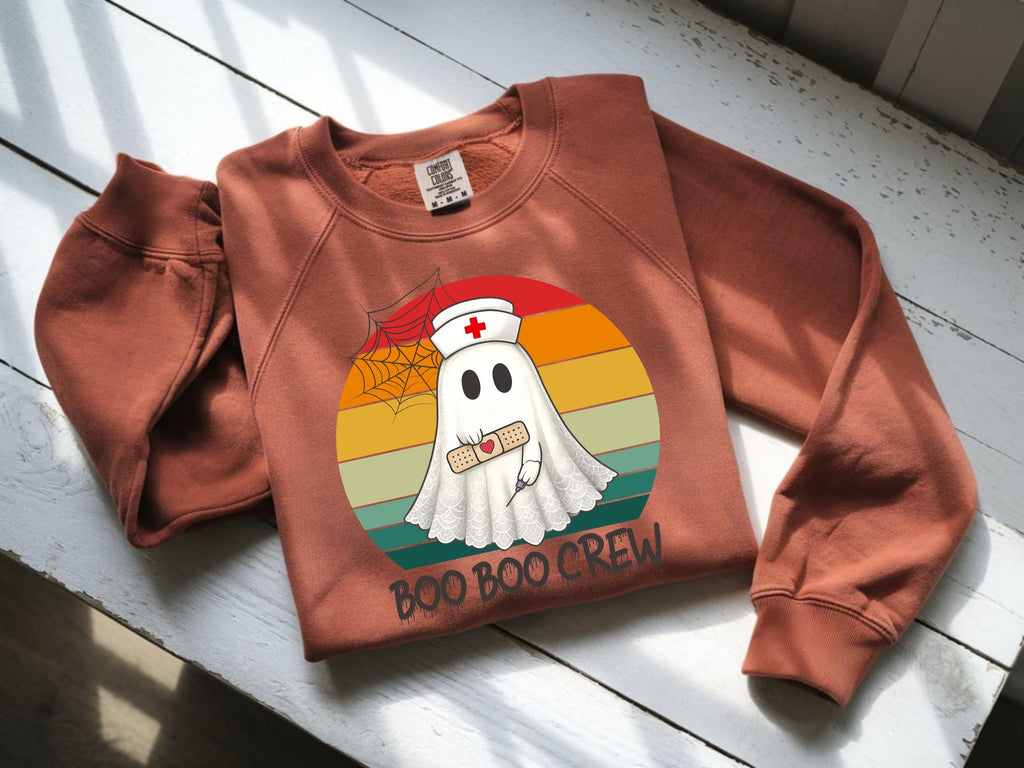 Halloween Nurse Sweatshirt: Boo Boo Crew, Spooky Season Shirt