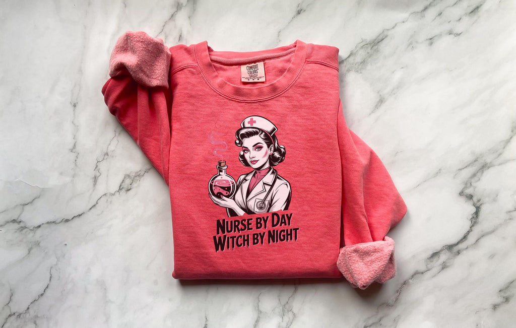 Spooky Ghost Nurse Halloween Sweatshirt: Nurse Costume Gift
