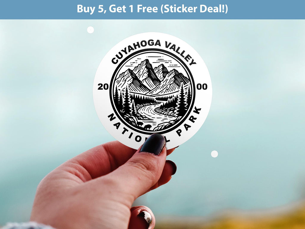 Cuyahoga Valley National Park Sticker, Kiss-Cut Vinyl, Waterproof USA Decal Badge Collection