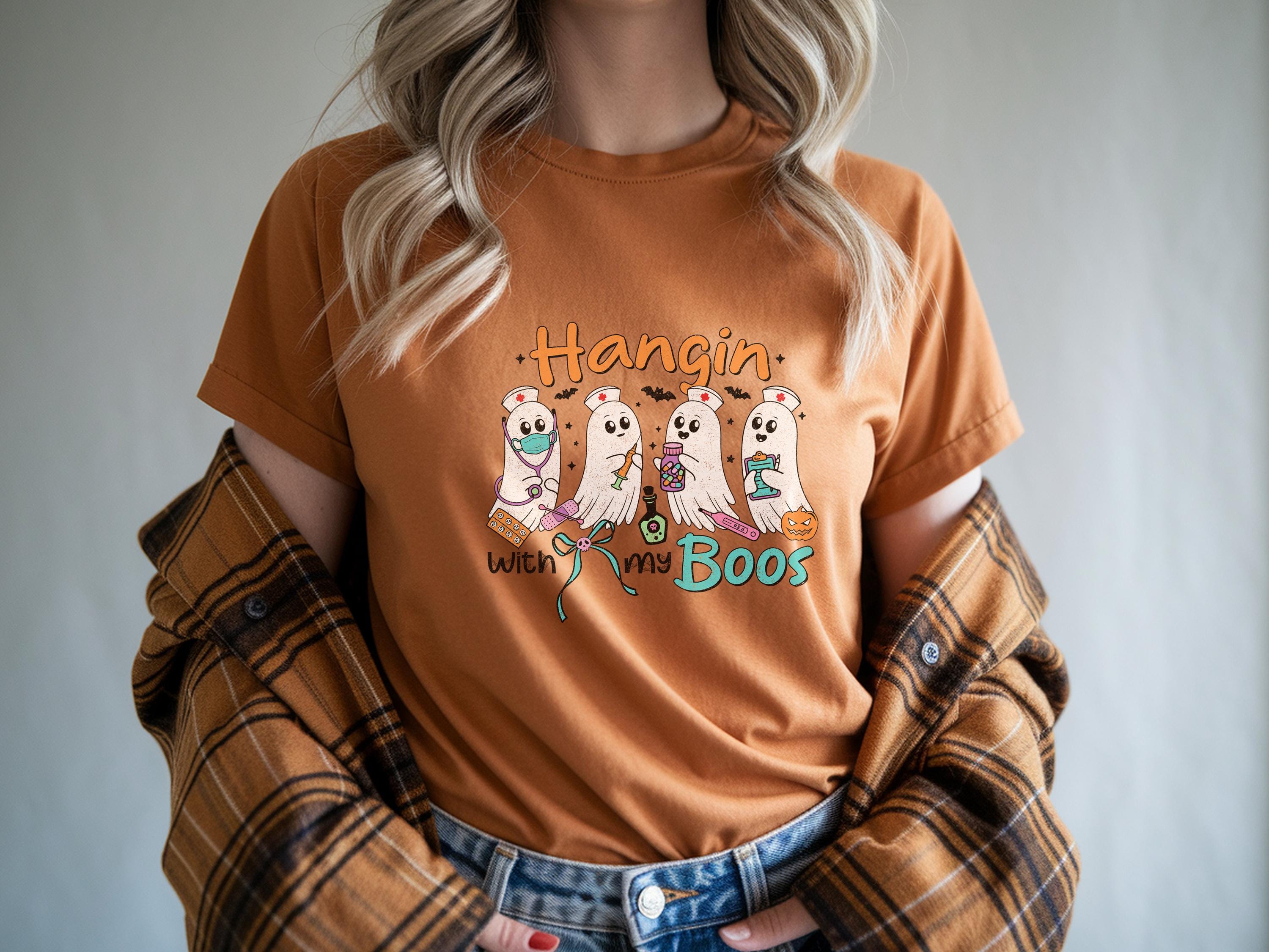 Hangin with my Boos Nurse Halloween Shirt, Sweatshirt GIft idea for Nurse RN Health care workers