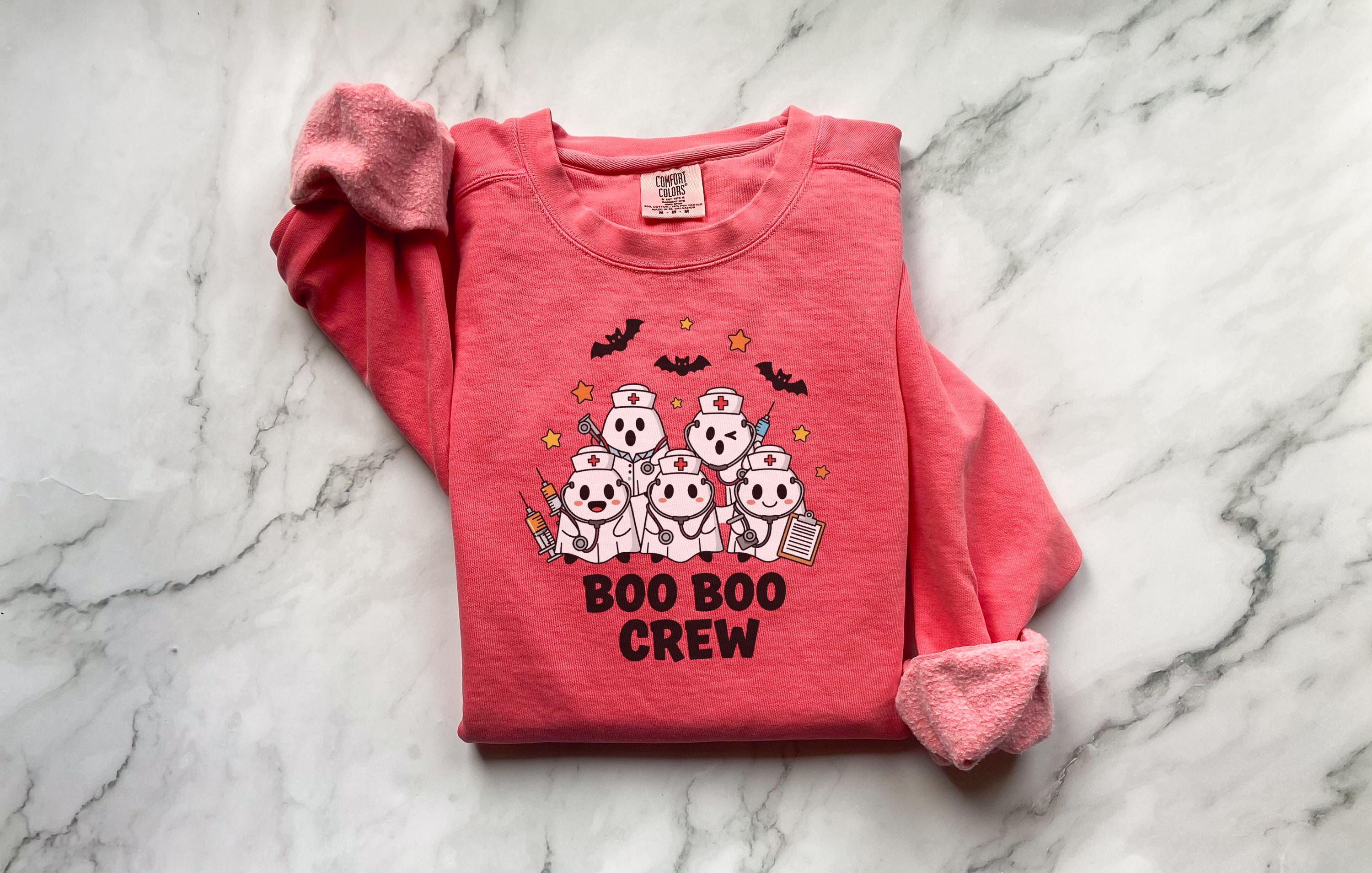 Boo Boo Crew cute Nurse Shirt & Sweatshirt, Funny Ghost Halloween Nurse Top, Fall Comfort Colors Gift for Nurse, Spooky Night Shift RN