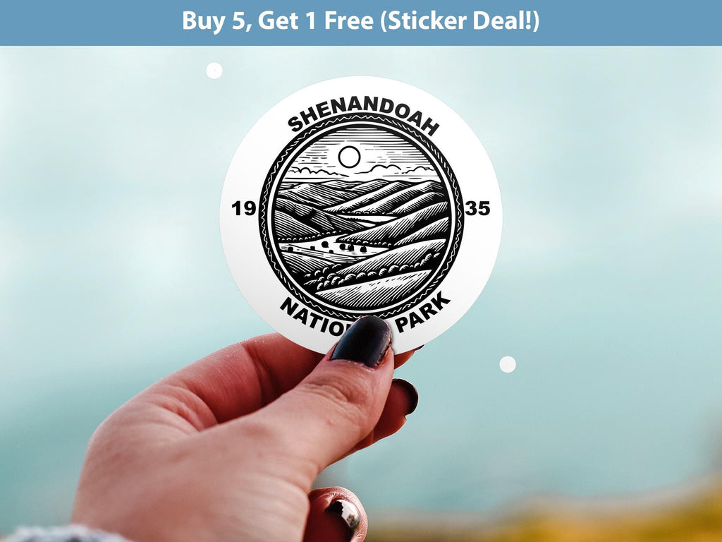 Shenandoah National Park Sticker, Kiss-Cut Vinyl, Waterproof USA Decal Badge Collection