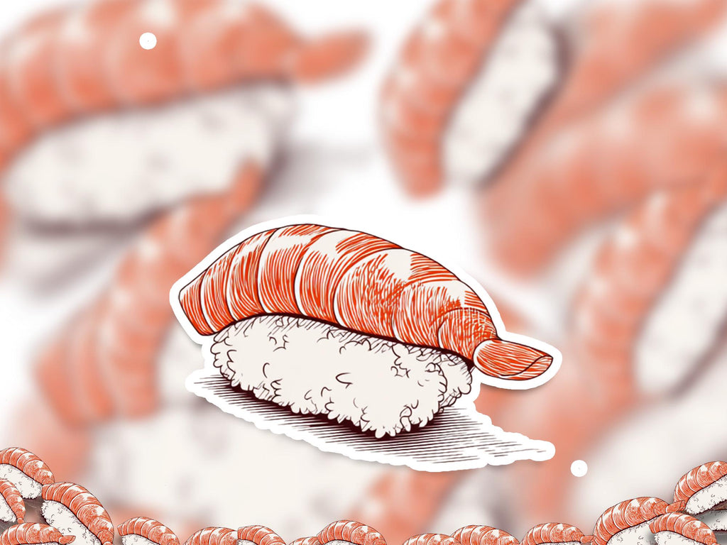 Kawaii Sushi Sticker: Waterproof Vinyl Decal for Laptop, Tumbler