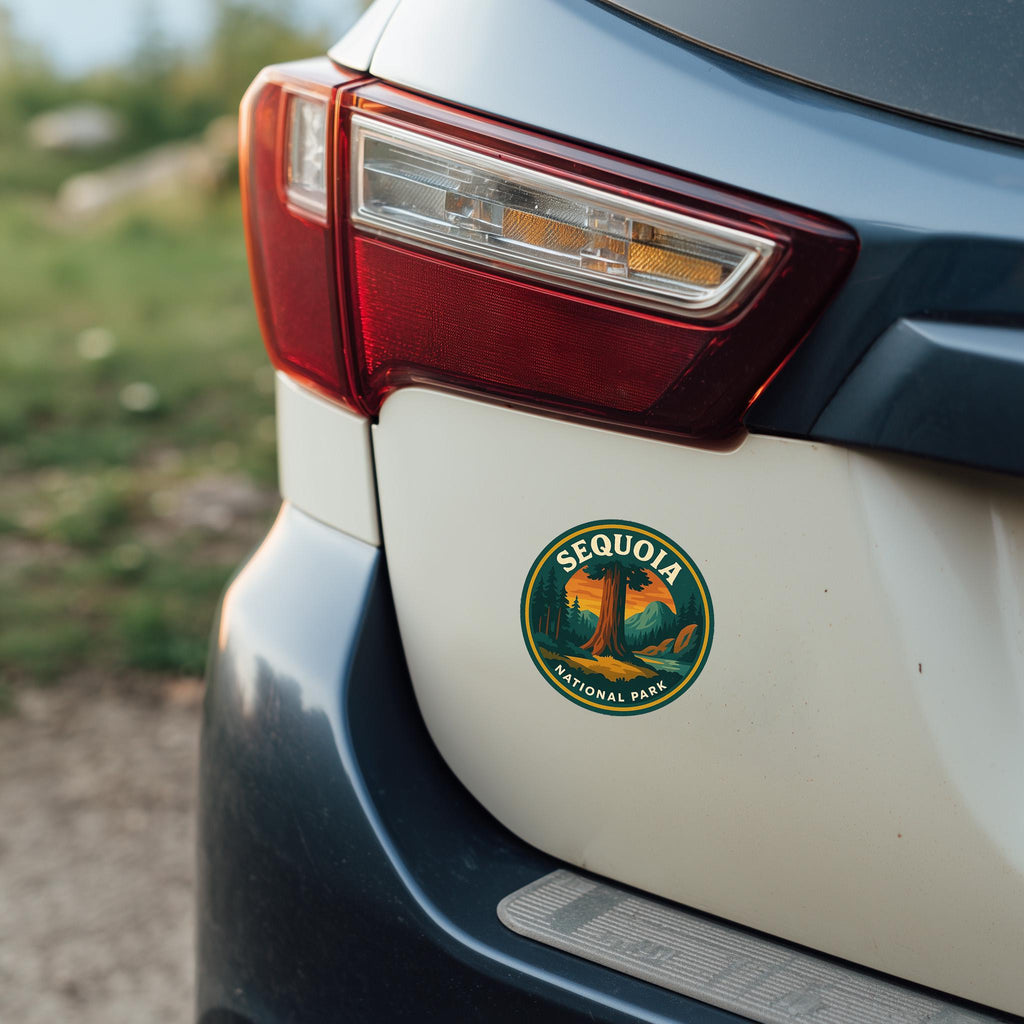 Sequoia National Park Car Sticker, Retro Vinyl Decal Bumper Sticker, Vintage Waterproof Camping