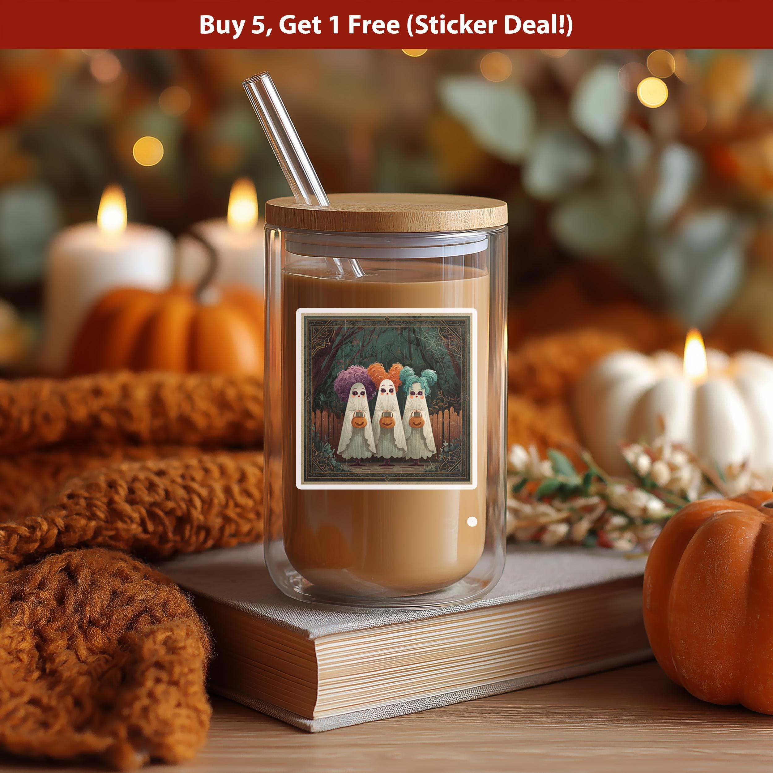 Halloween squad Sticker, Trick or Treat Waterproof funny Vintage Retro Spooky Decal