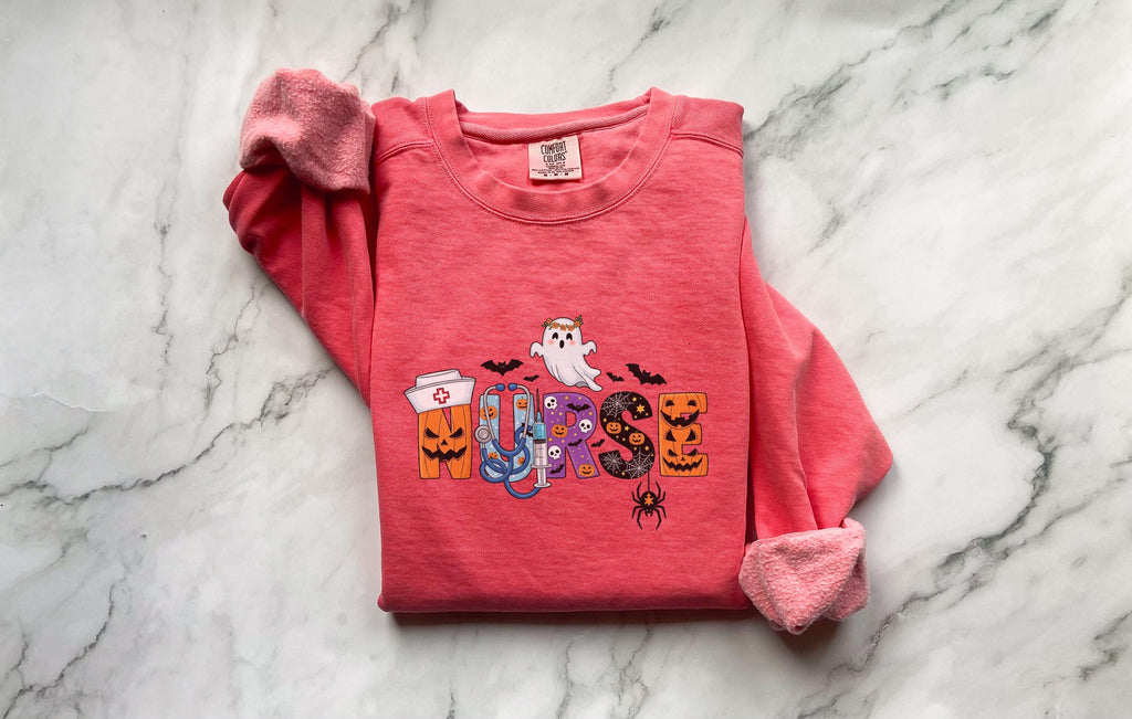 Halloween Shirt for Nurses Spooky Nurse Shirt, Halloween Nurse Sweatshirt, Nurse Tee, Halloween Gift Gift for nurse, Cute ghosts,