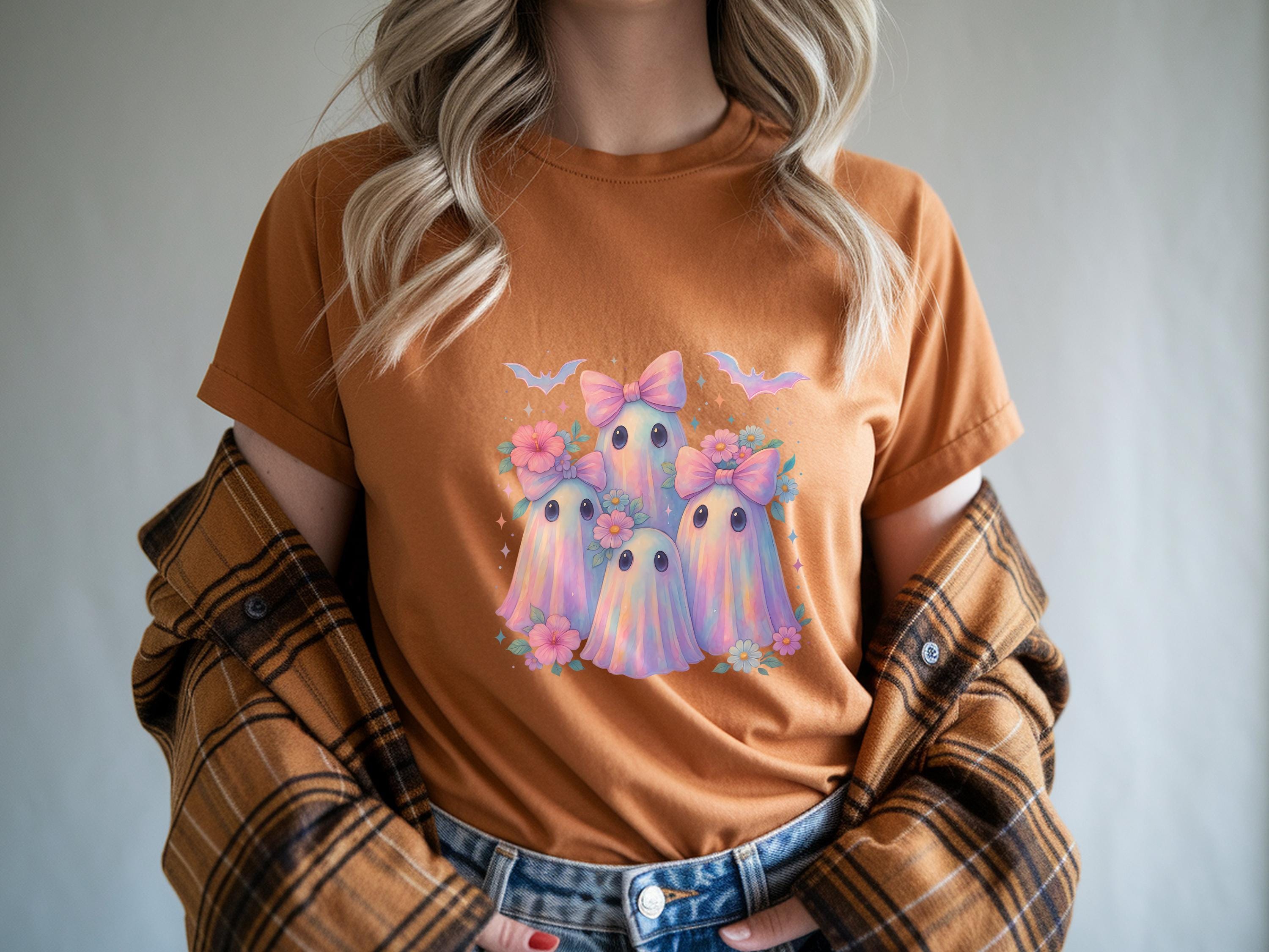 Cute ghosts Halloween Shirt Spooky Shirt, Halloween Sweatshirt, Fall Tee, Halloween Gift Gift for her him, Spooky Halloween, Gift for nurse