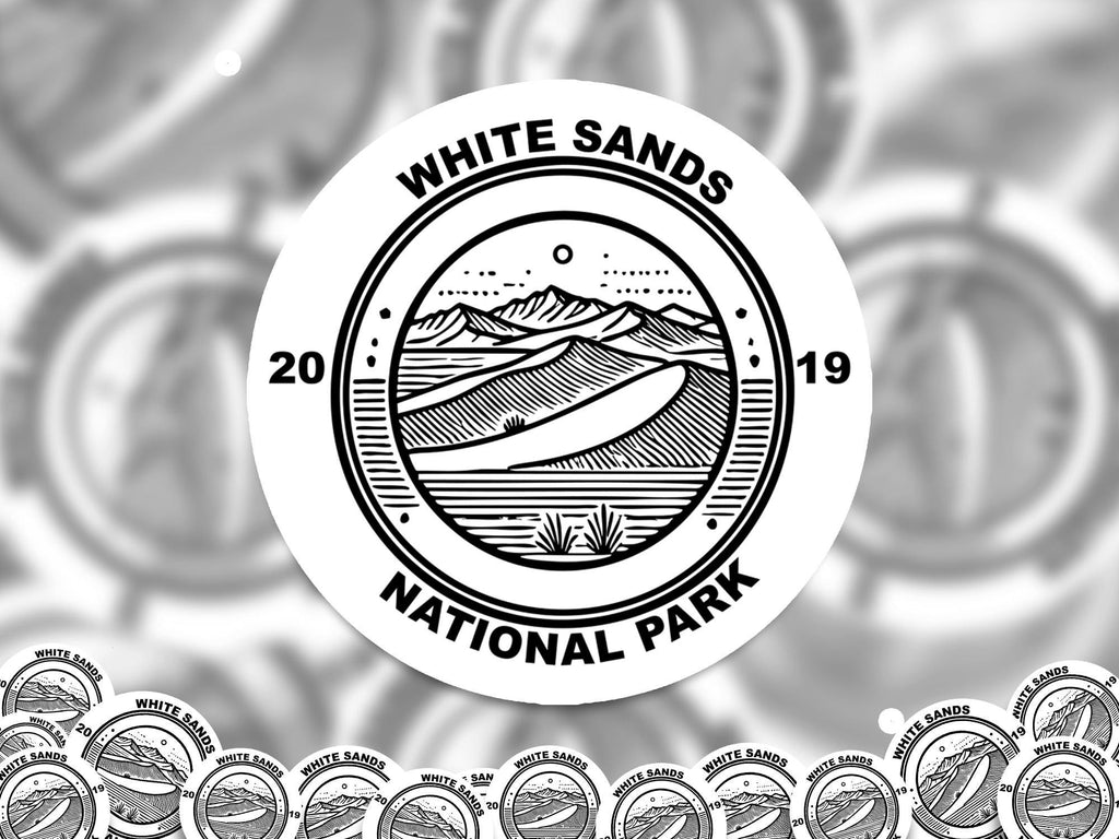 White Sands National Park Sticker, Kiss-Cut Vinyl, Waterproof USA Decal Badge Collection