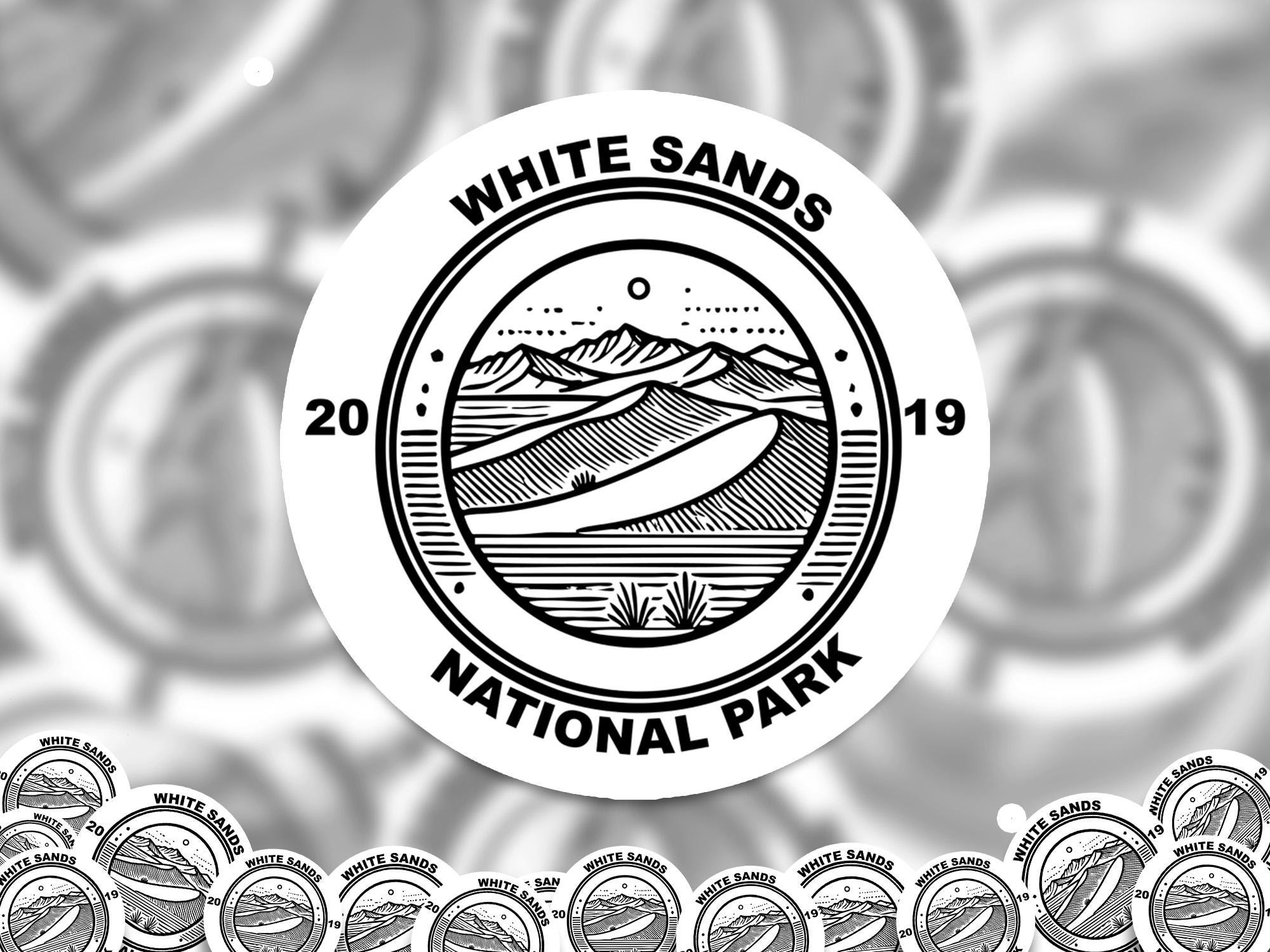 White Sands National Park Sticker, Kiss-Cut Vinyl, Waterproof USA Decal Badge Collection