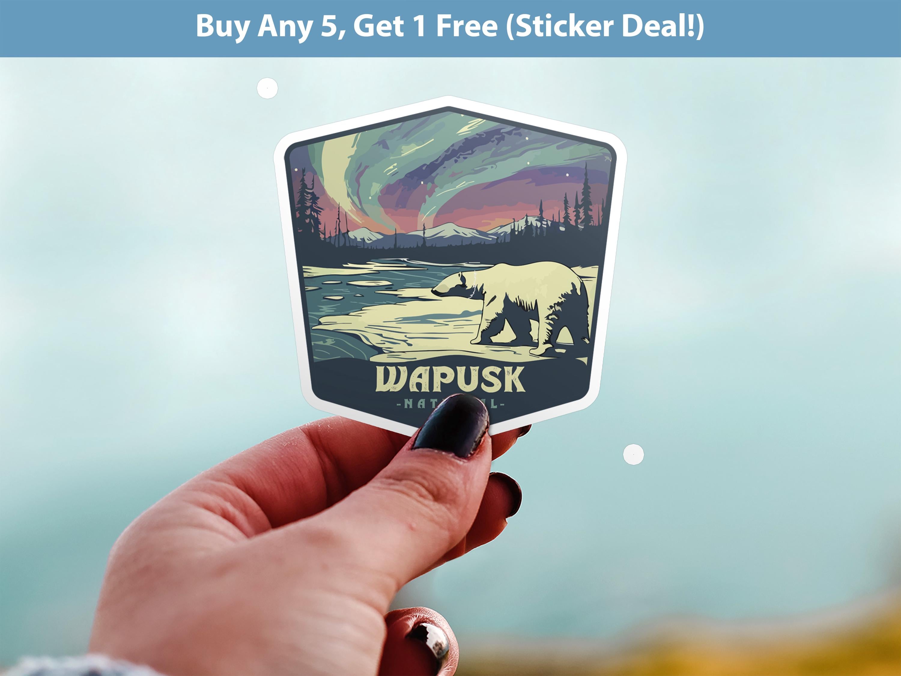 Wapusk National Park Sticker, Vinyl Canada Manitoba, Retro Water Bottle Decal Hiking