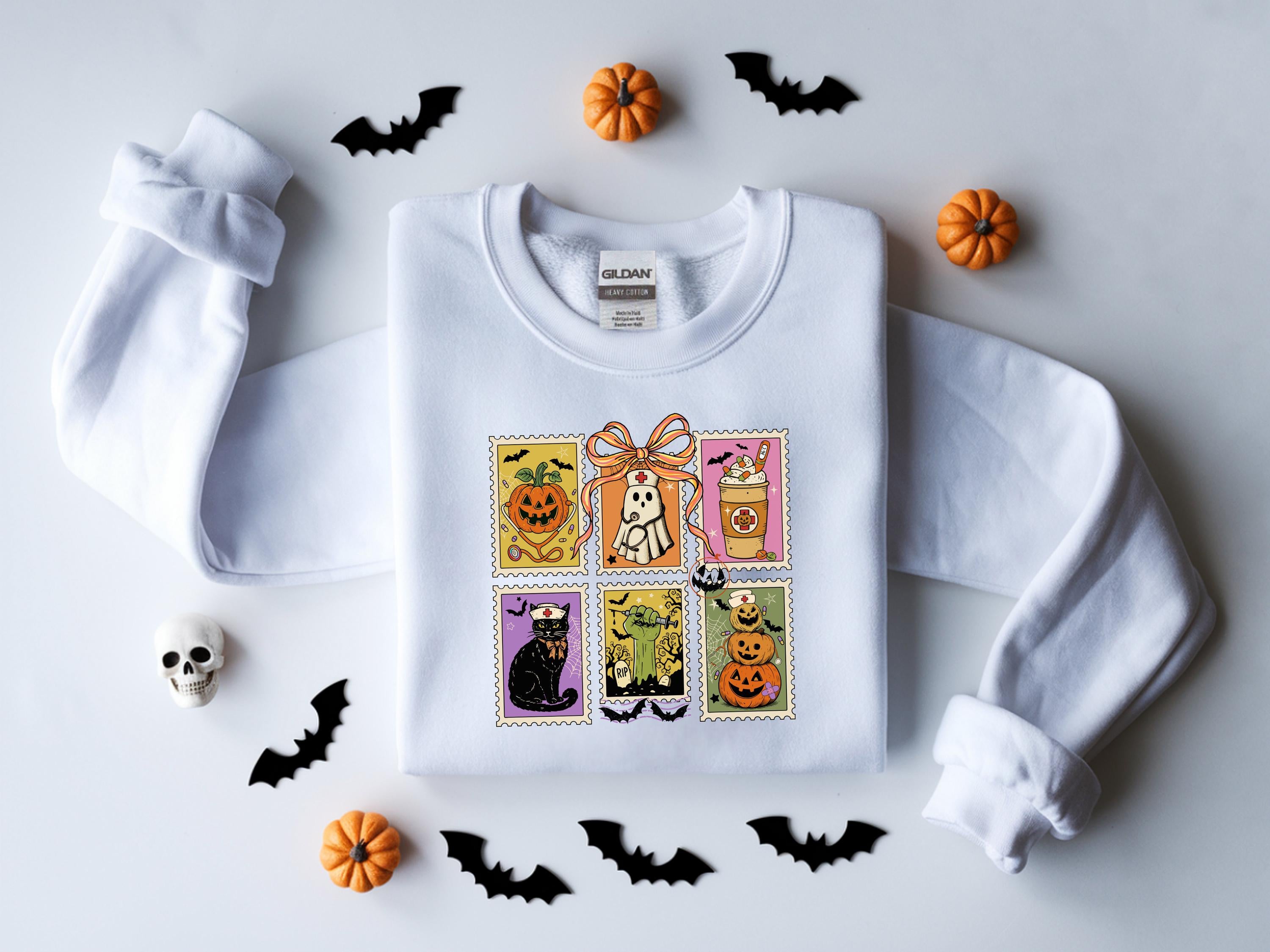 Halloween Nurse Sweatshirt: Spooky Season ER Crew Shirt