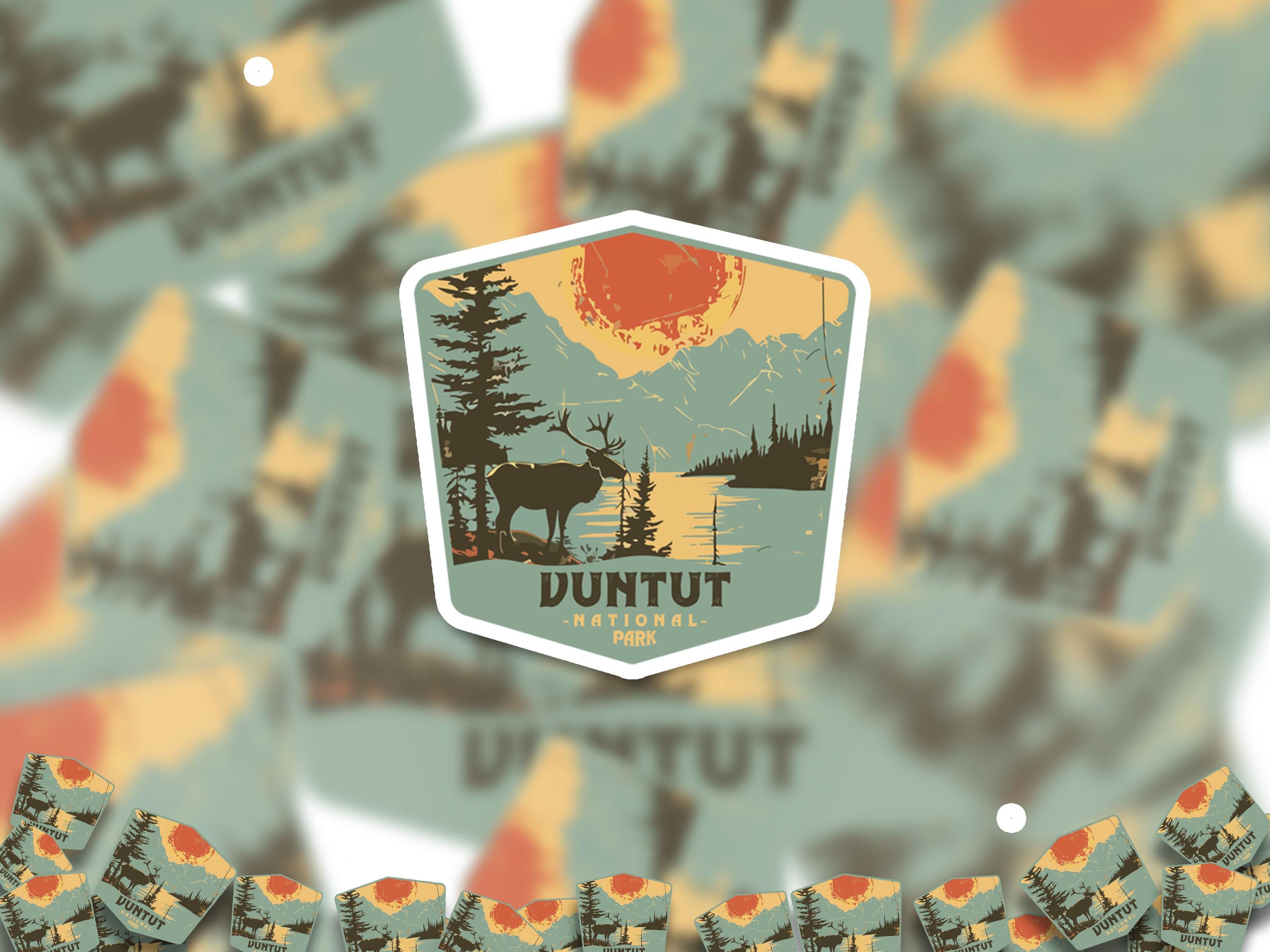 Vuntut National Park Sticker, Vinyl Canada Yukon, Retro Water Bottle Decal Hiking