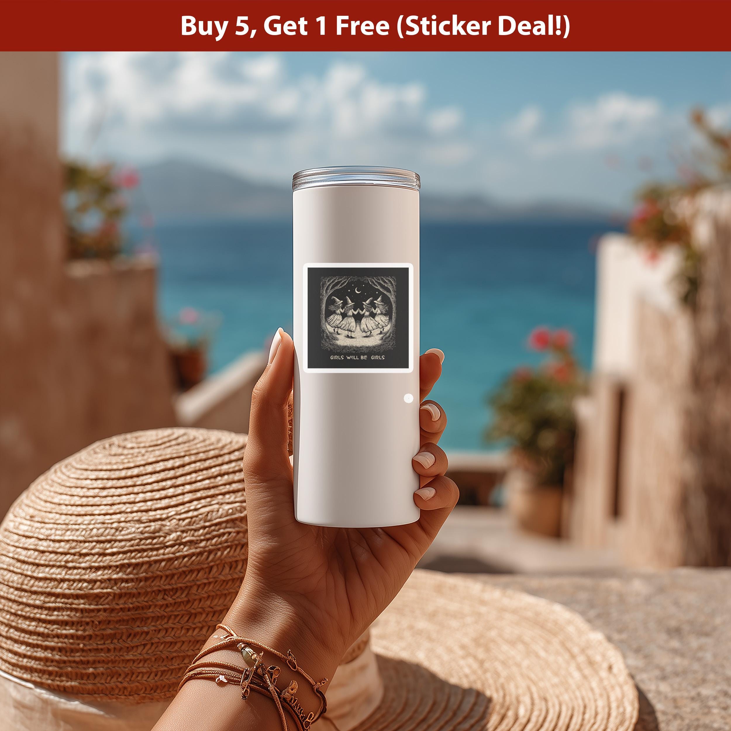 Girls Will Be Girls Sticker, Gothic Coven Forest Decal, Salem Witch Women