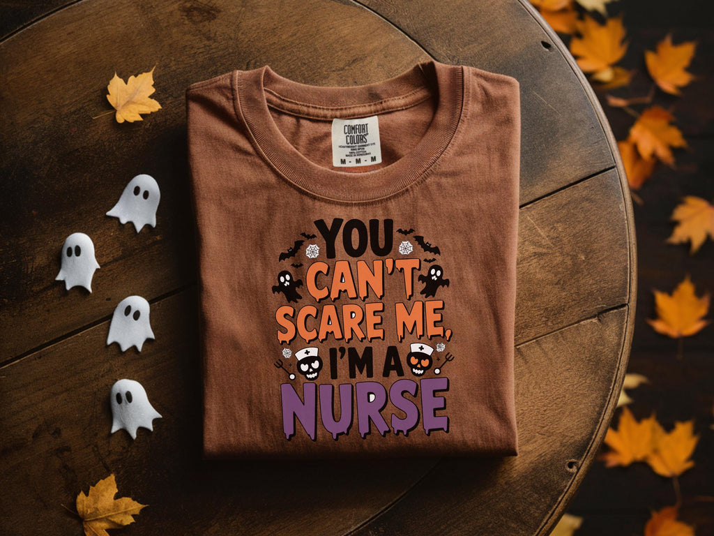 Funny Halloween Nurse Sweatshirt: Spooky RN Top, Ghosts & Bats
