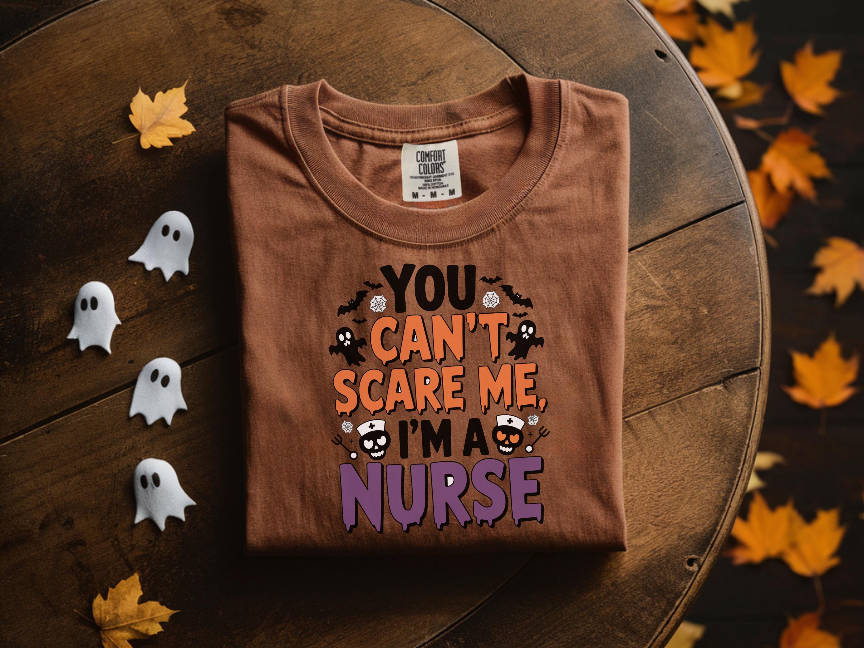 Funny Halloween Nurse Sweatshirt: Spooky RN Top, Ghosts & Bats