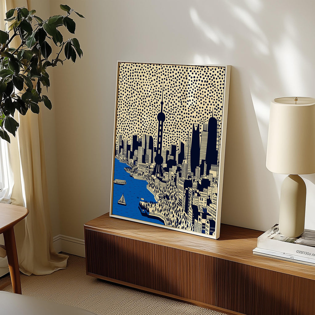 Shanghai China Wall Art Print, Pop Art Modern Poster Travel gift Chinese