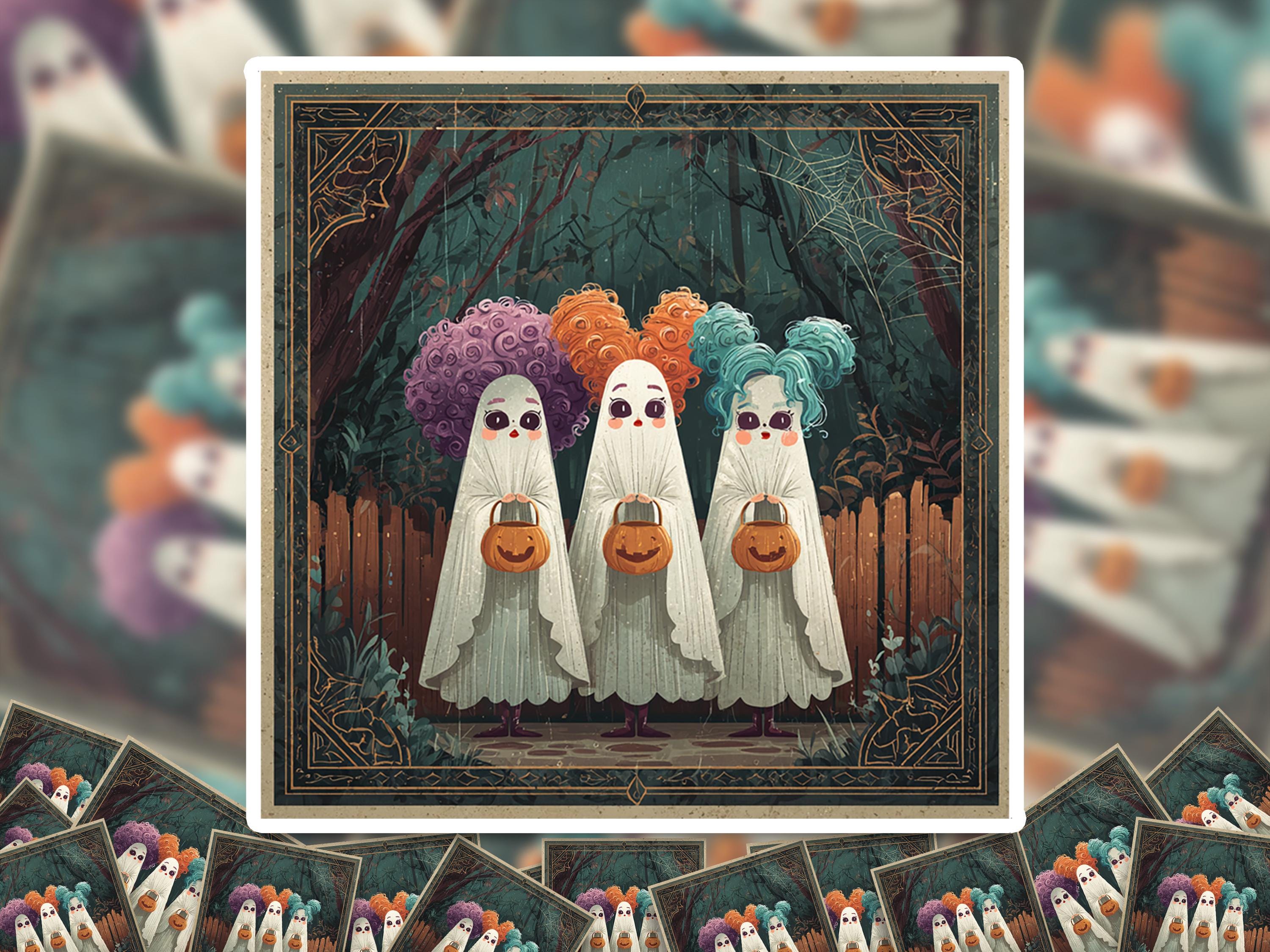 Halloween squad Sticker, Trick or Treat Waterproof funny Vintage Retro Spooky Decal