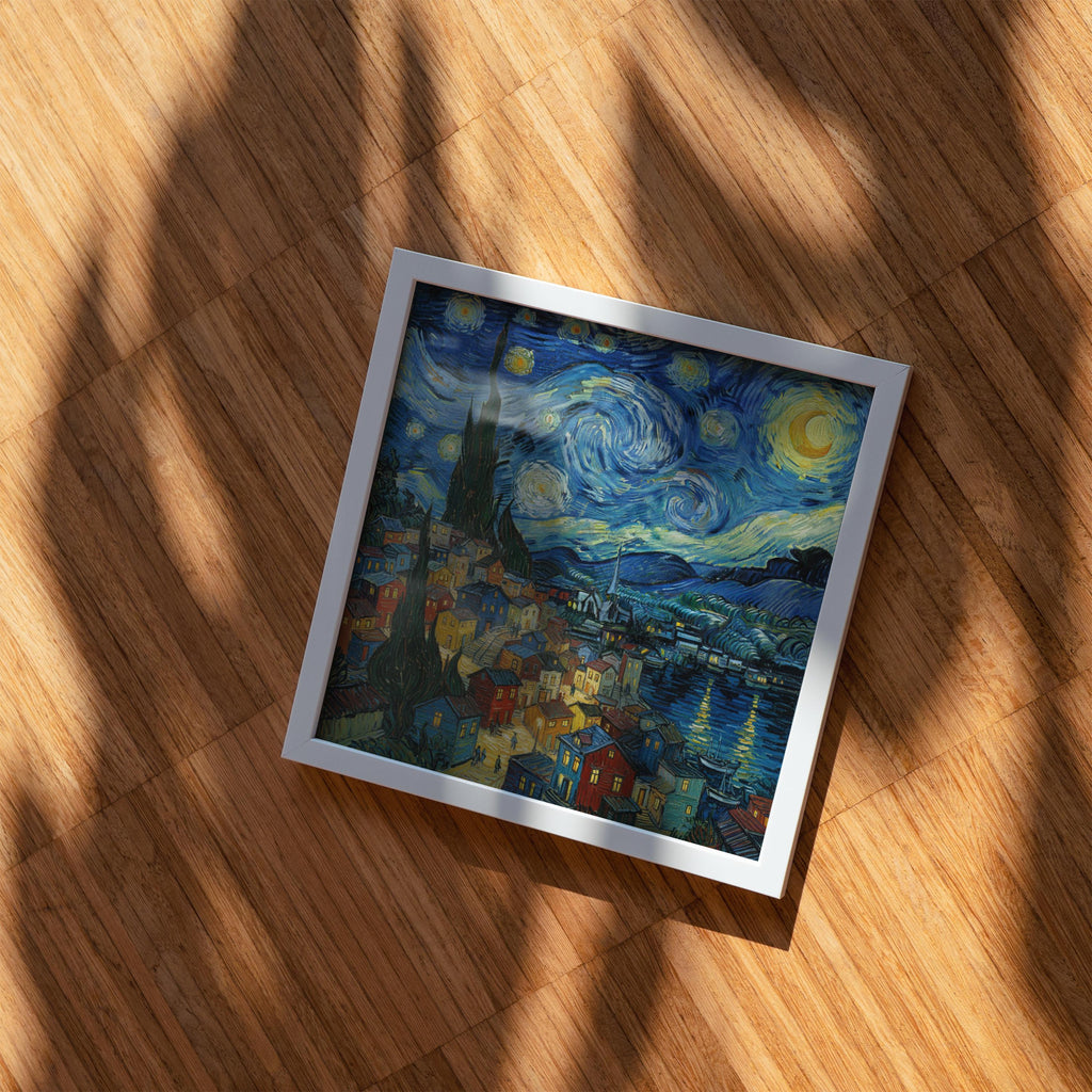 Valparaiso Chile Starry Night Wall Art, Van Gogh Print, Travel Gift Home Decor